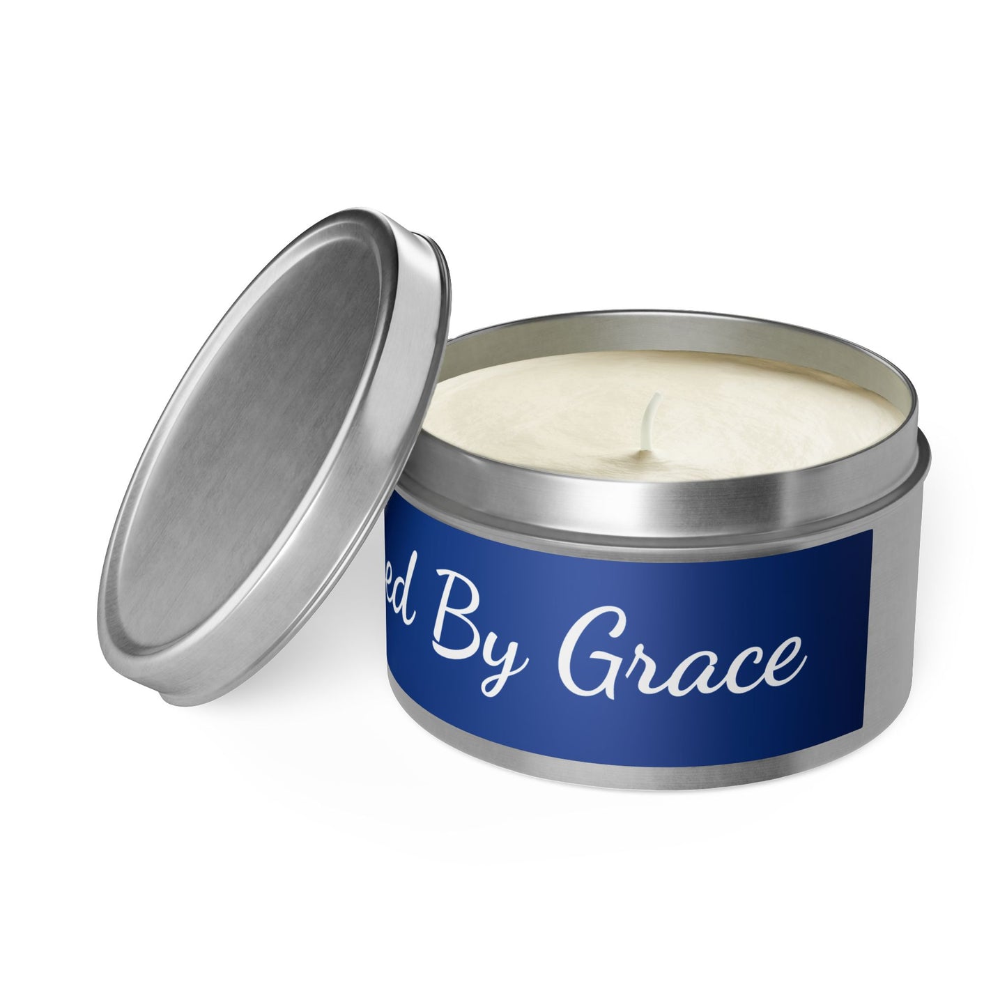 Tranquil Tin Candles – Saved By Grace, Relaxation Gifts, Home Fragrance, Self-Care Treats, Spiritual Wellness, Inspirational Decor