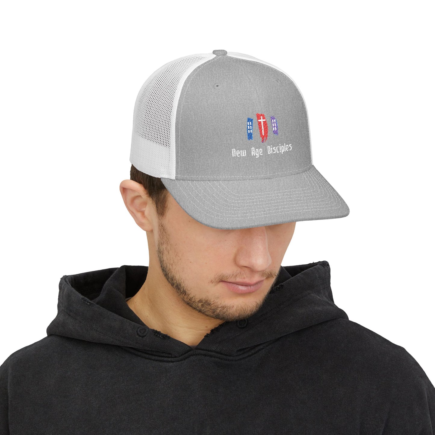 New Age Disciples Snapback Trucker Cap | Trendy Hat for Outdoor Adventures, Casual Wear, Festivals, Gifts