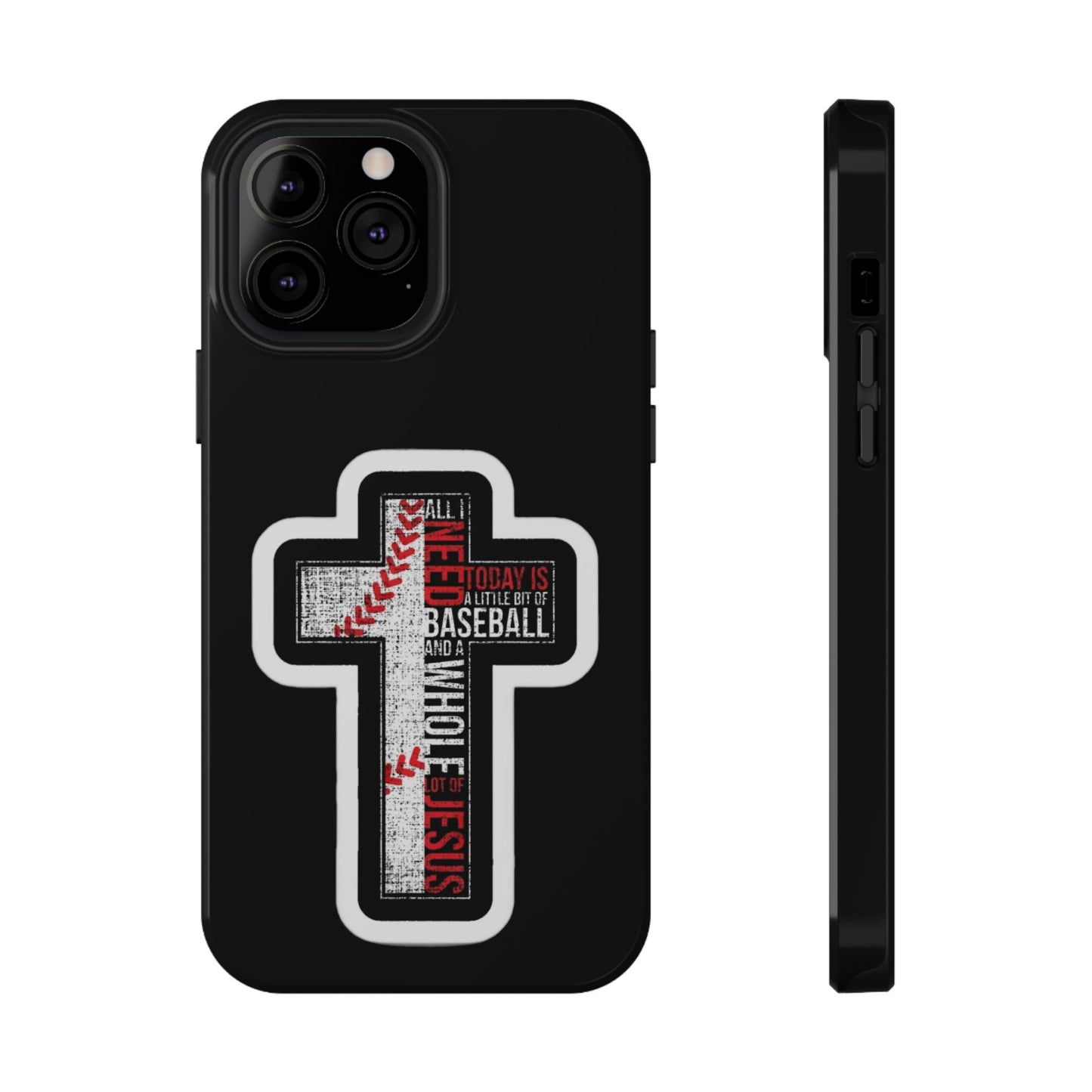 Baseball-themed Phone Case, Religious Cell Phone Cover, Impact-Resistant Case for Sports Lovers, Christian Gifts, Durable Mobile Accessory