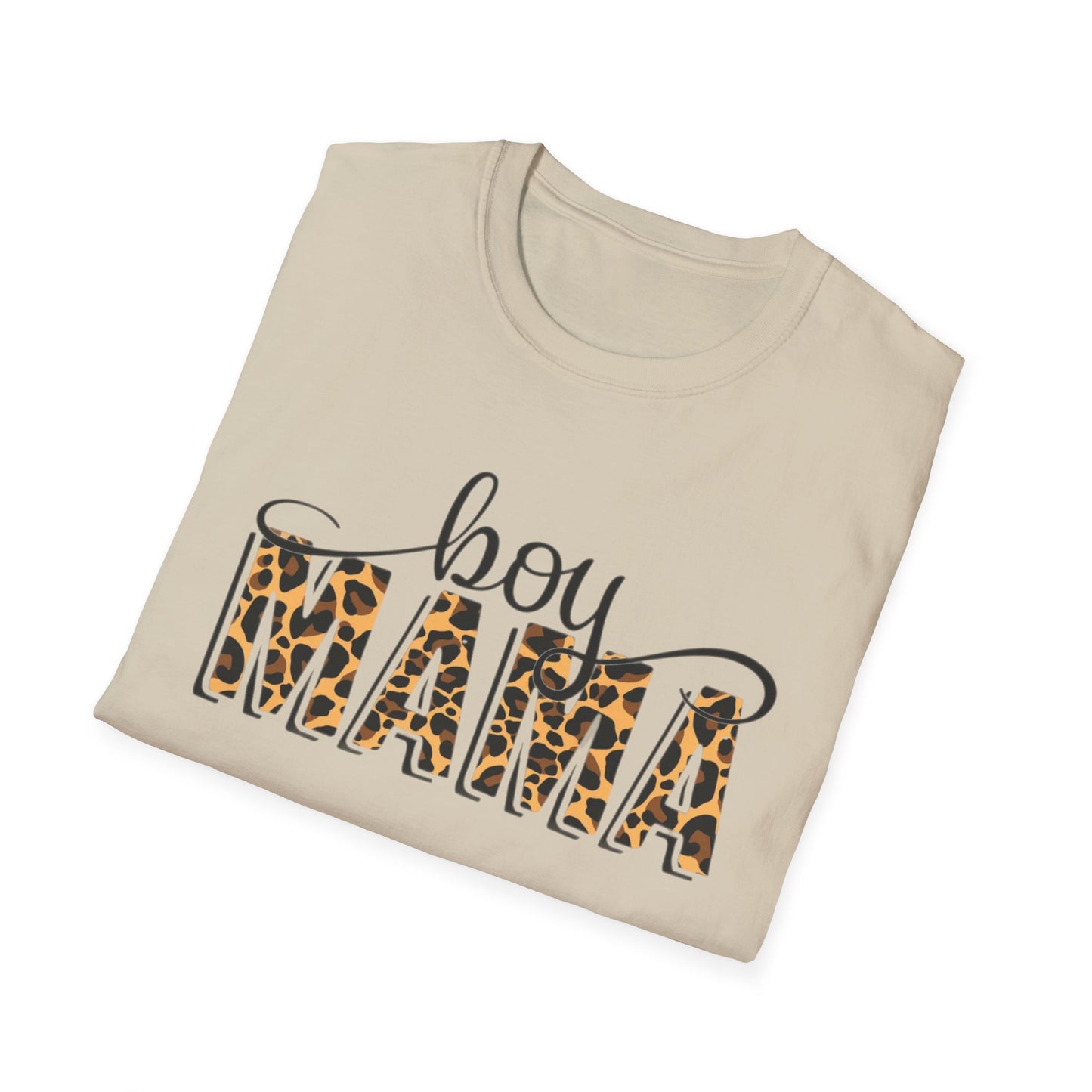 Boy Mama T-Shirt, Unisex Softstyle Tee for Mothers, Casual Wear, Gift for Mom, Cute Family Apparel