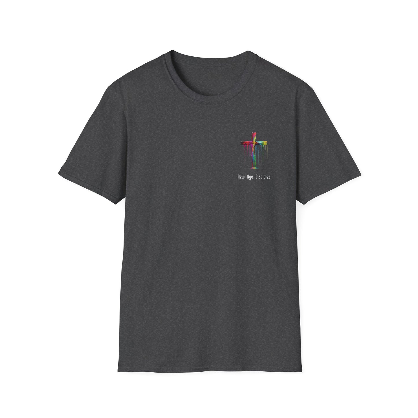 Rainbow Cross Graphic T-Shirt, Christian Apparel, Unisex Tee, Faith-Based Gift, Stylish Religious Wear