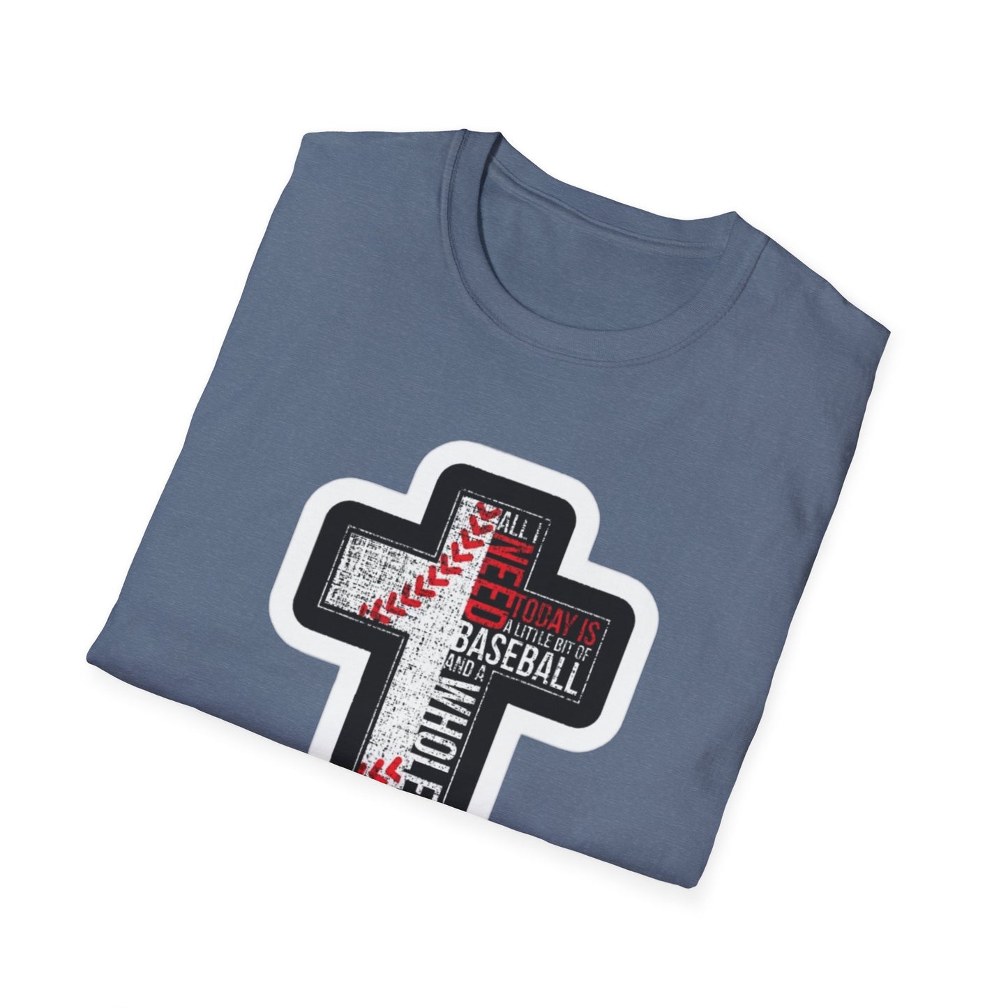 Baseball Cross T-Shirt - Faith & Sports, Unisex Tee, Gift for Baseball Lovers, Christian Apparel, Soft Cotton Tee