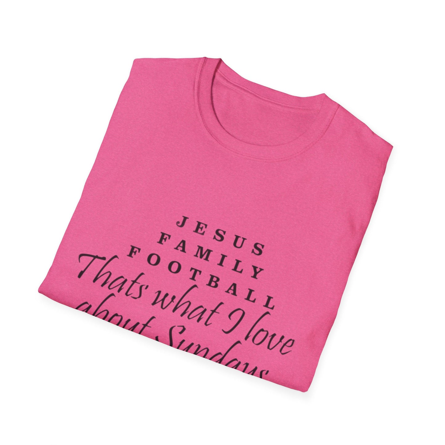 Faith & Family Unisex T-Shirt - Perfect for Game Day, Sundays, Church, Family Gatherings, Gift for Football Lovers