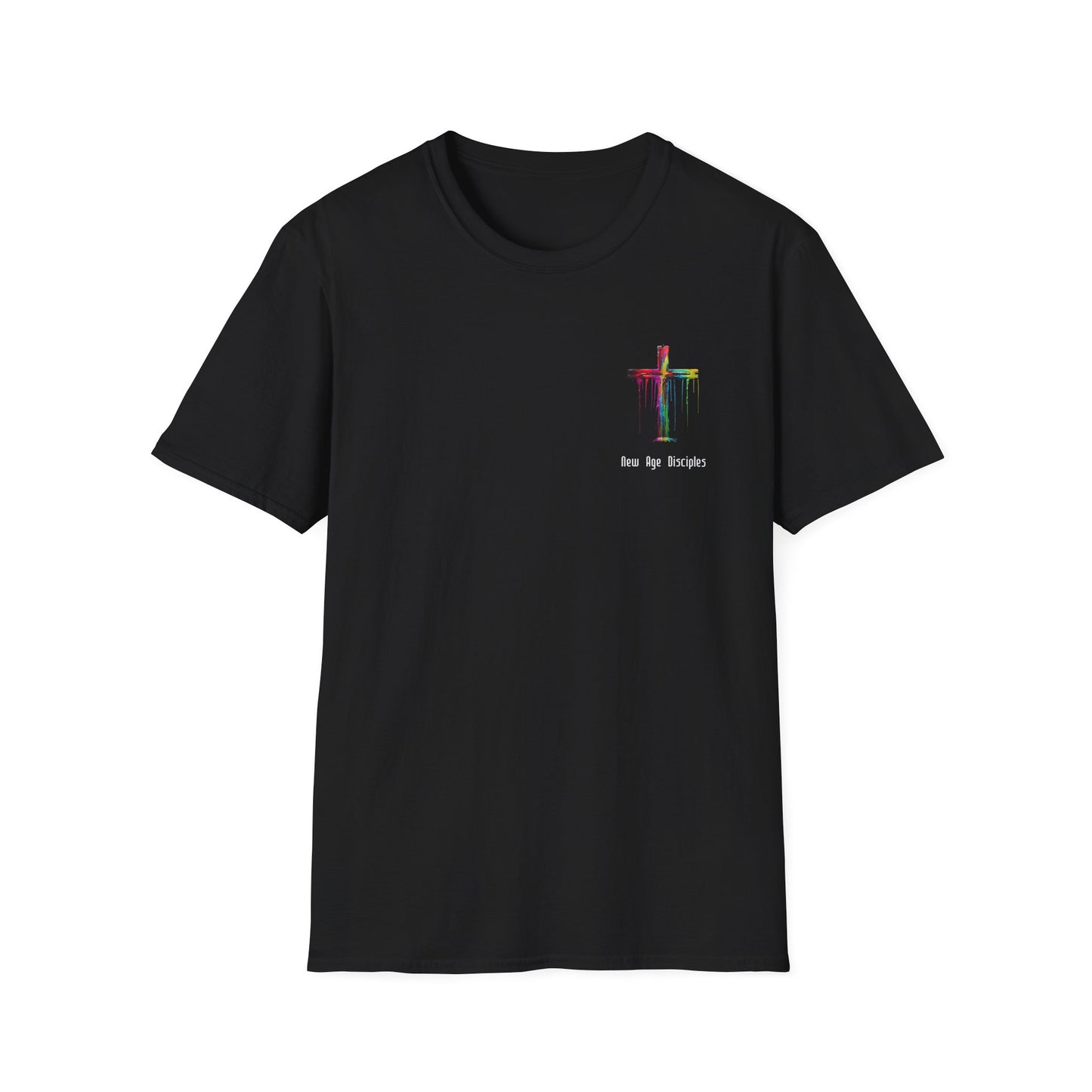 Rainbow Cross Graphic T-Shirt, Christian Apparel, Unisex Tee, Faith-Based Gift, Stylish Religious Wear