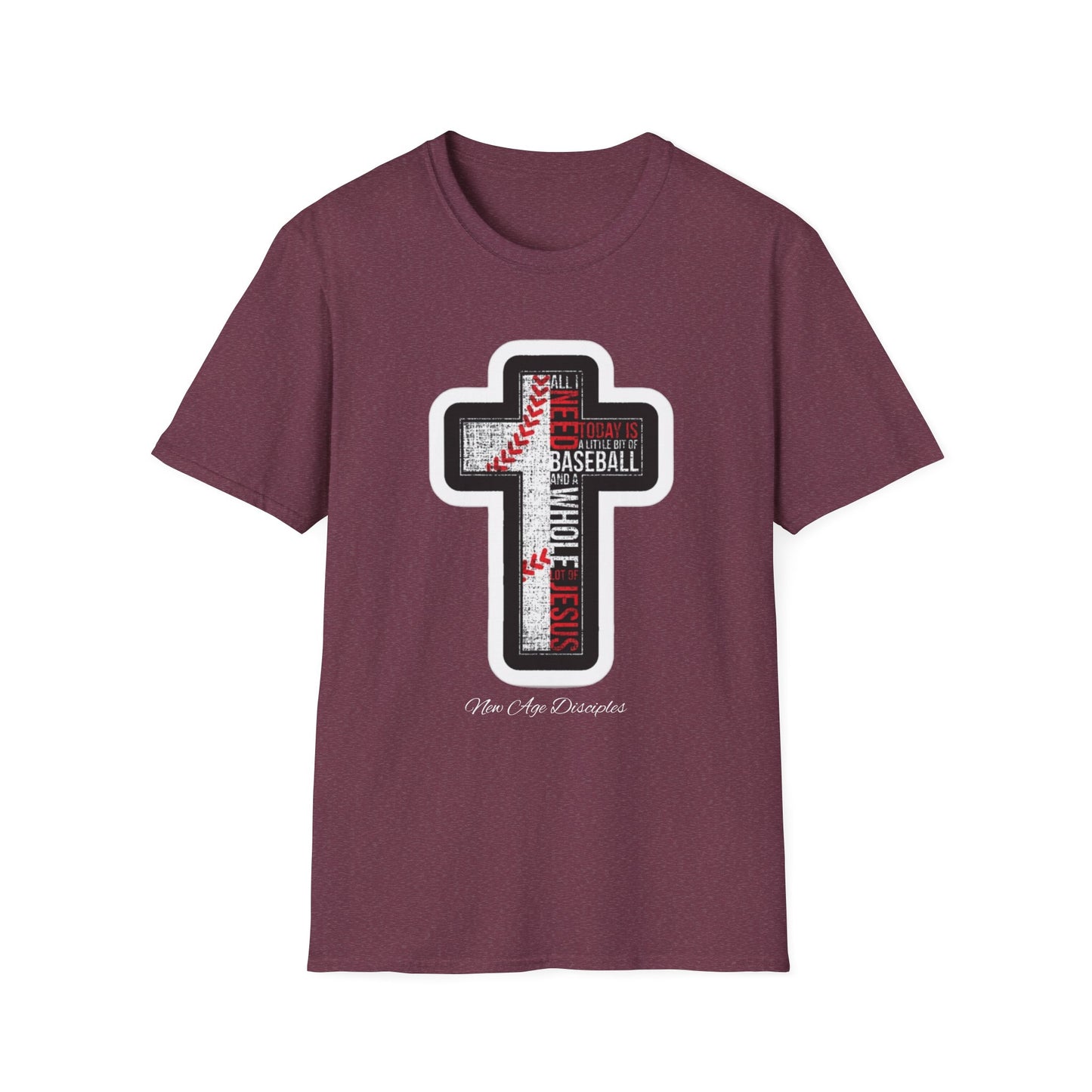 Baseball Cross T-Shirt - Faith & Sports, Unisex Tee, Gift for Baseball Lovers, Christian Apparel, Soft Cotton Tee
