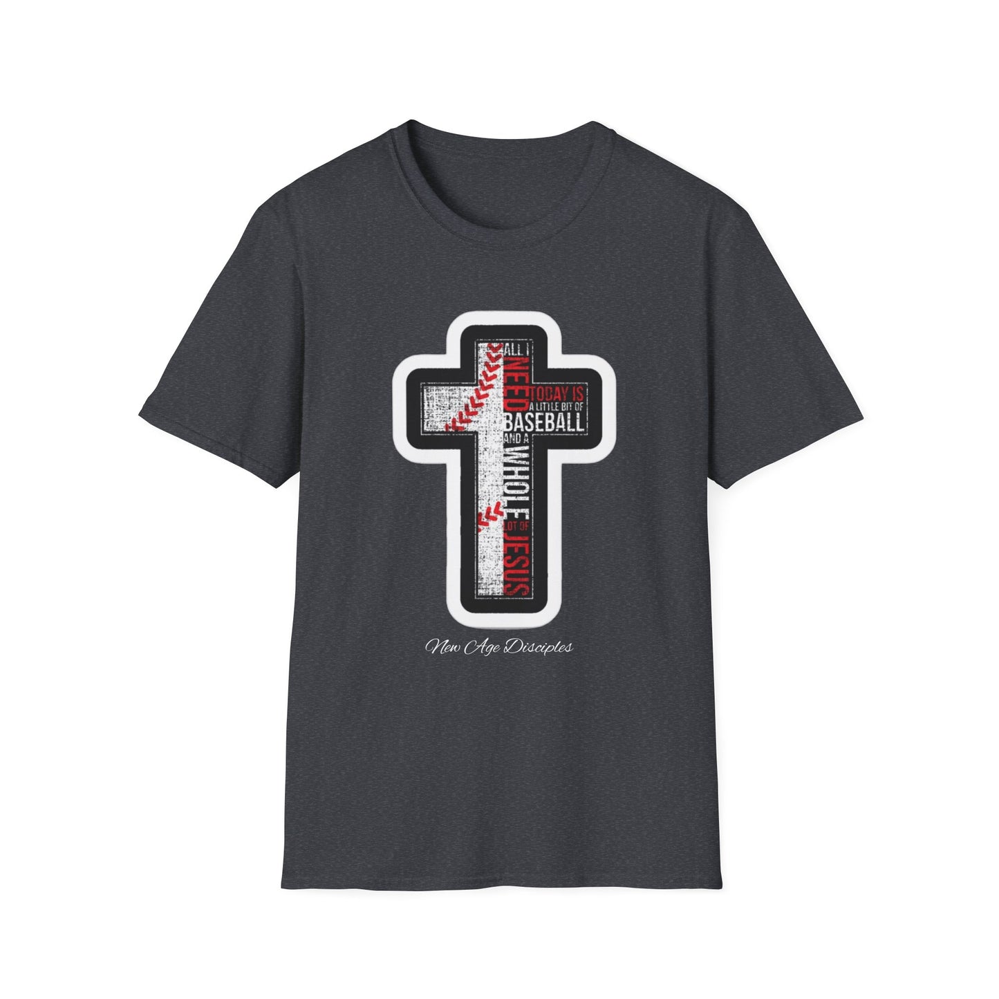 Baseball Cross T-Shirt - Faith & Sports, Unisex Tee, Gift for Baseball Lovers, Christian Apparel, Soft Cotton Tee
