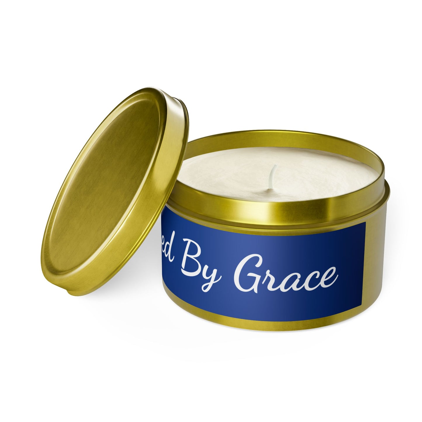 Tranquil Tin Candles – Saved By Grace, Relaxation Gifts, Home Fragrance, Self-Care Treats, Spiritual Wellness, Inspirational Decor