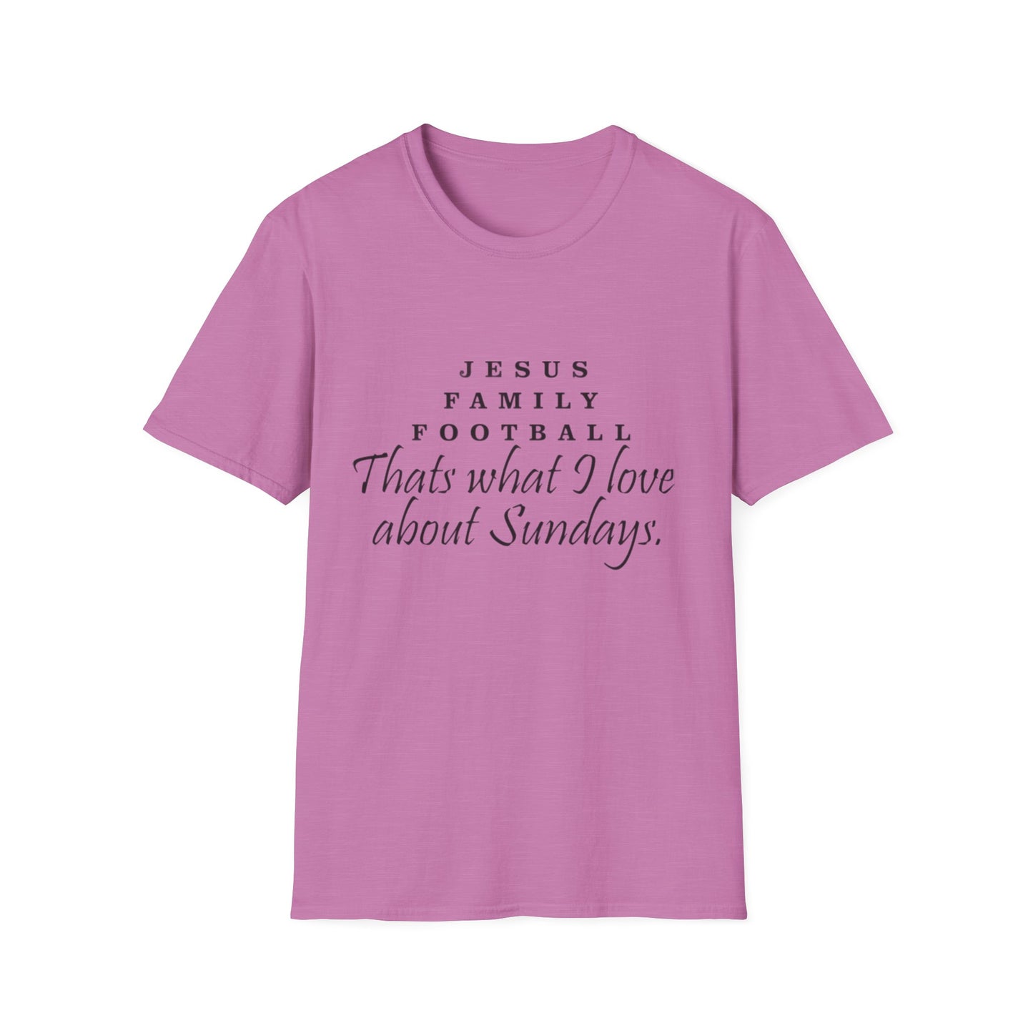 Faith & Family Unisex T-Shirt - Perfect for Game Day, Sundays, Church, Family Gatherings, Gift for Football Lovers