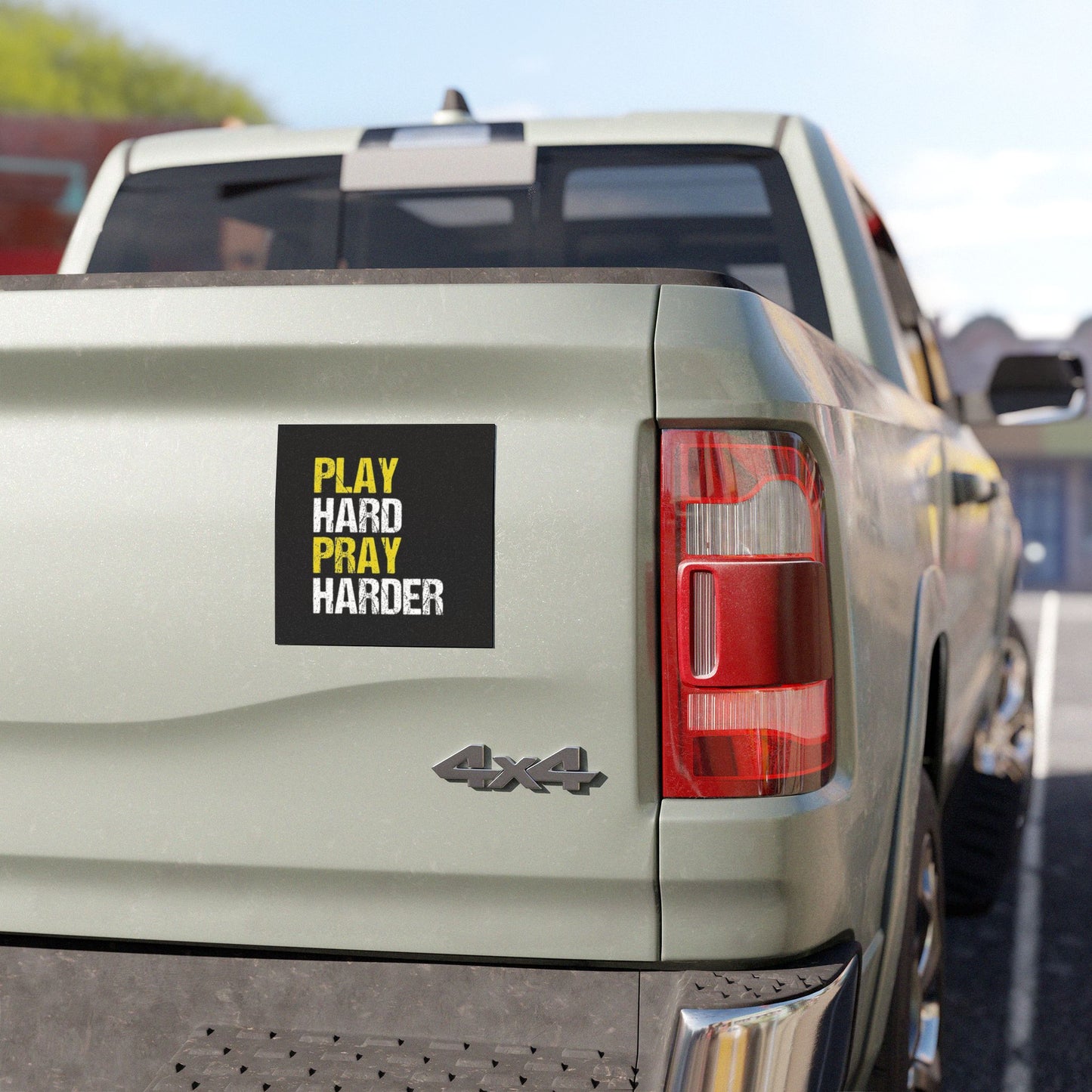 Play Hard Pray Harder Car Magnets, Inspirational Vehicle Decals, Faith-Based Gifts, Motivational Car Decorations, Religious Car Accessories
