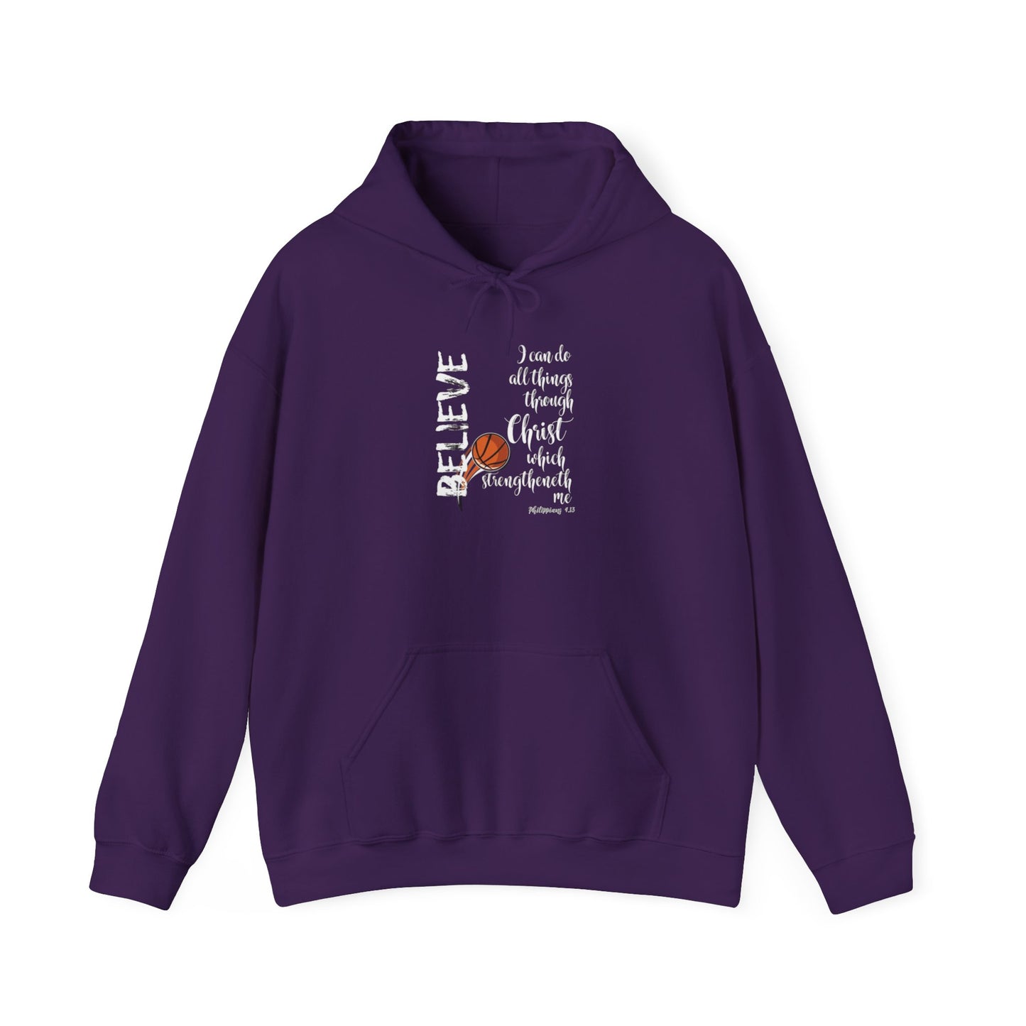 Inspirational Hooded Sweatshirt: Believe in Yourself, Unisex Sweatshirt, Motivational Apparel, Gift for Encouragement, Cozy Hoodie