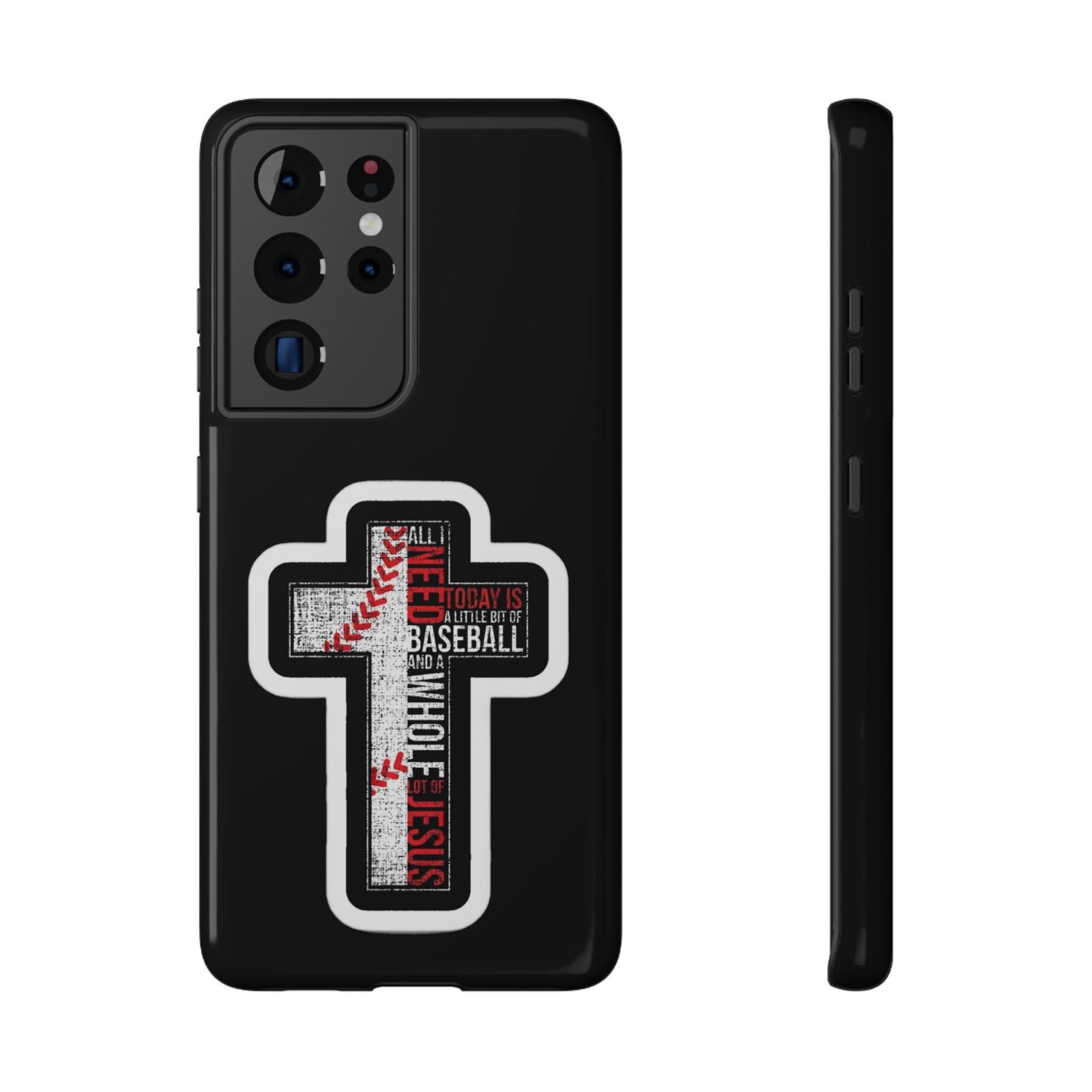 Baseball-themed Phone Case, Religious Cell Phone Cover, Impact-Resistant Case for Sports Lovers, Christian Gifts, Durable Mobile Accessory