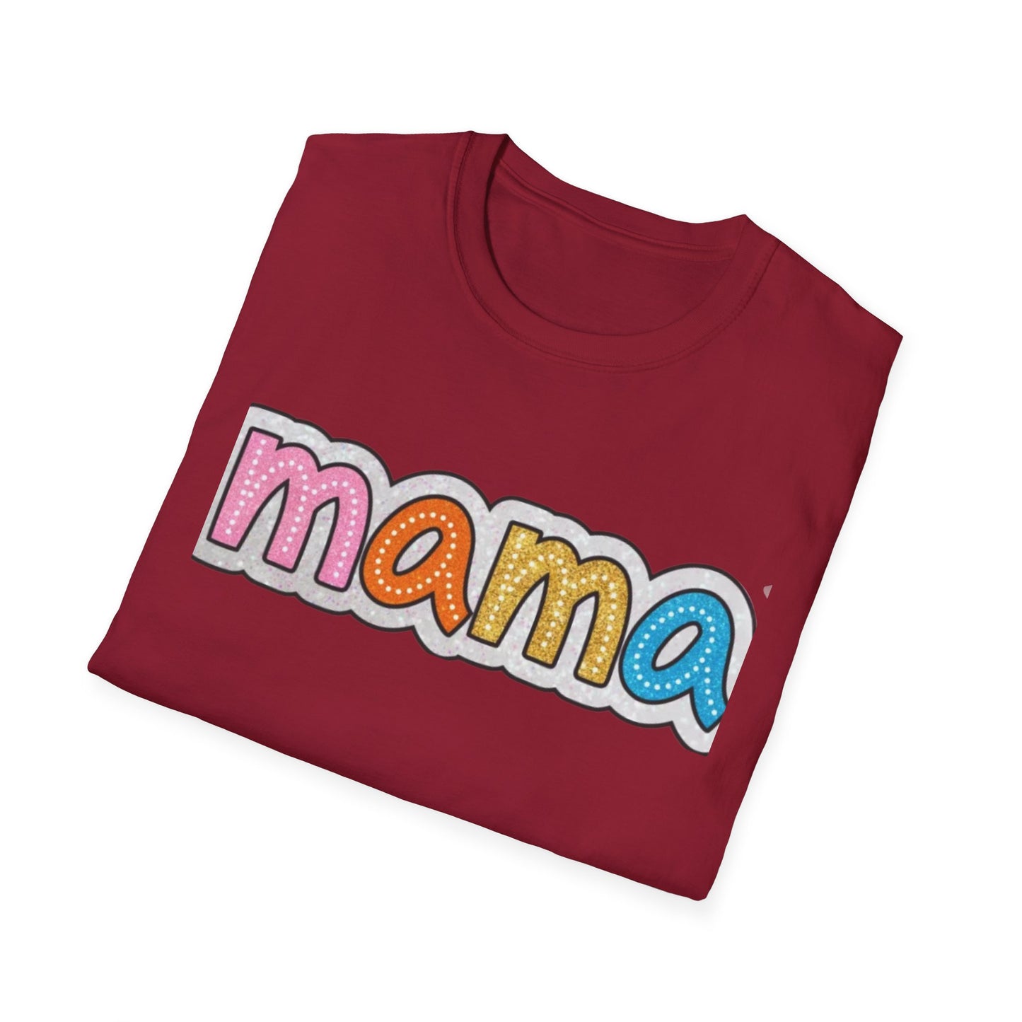 Colorful Mama T-Shirt, Unisex Softstyle Tee for Moms, Mother's Day Gift, Family Outing Shirt, Cozy Casual Wear