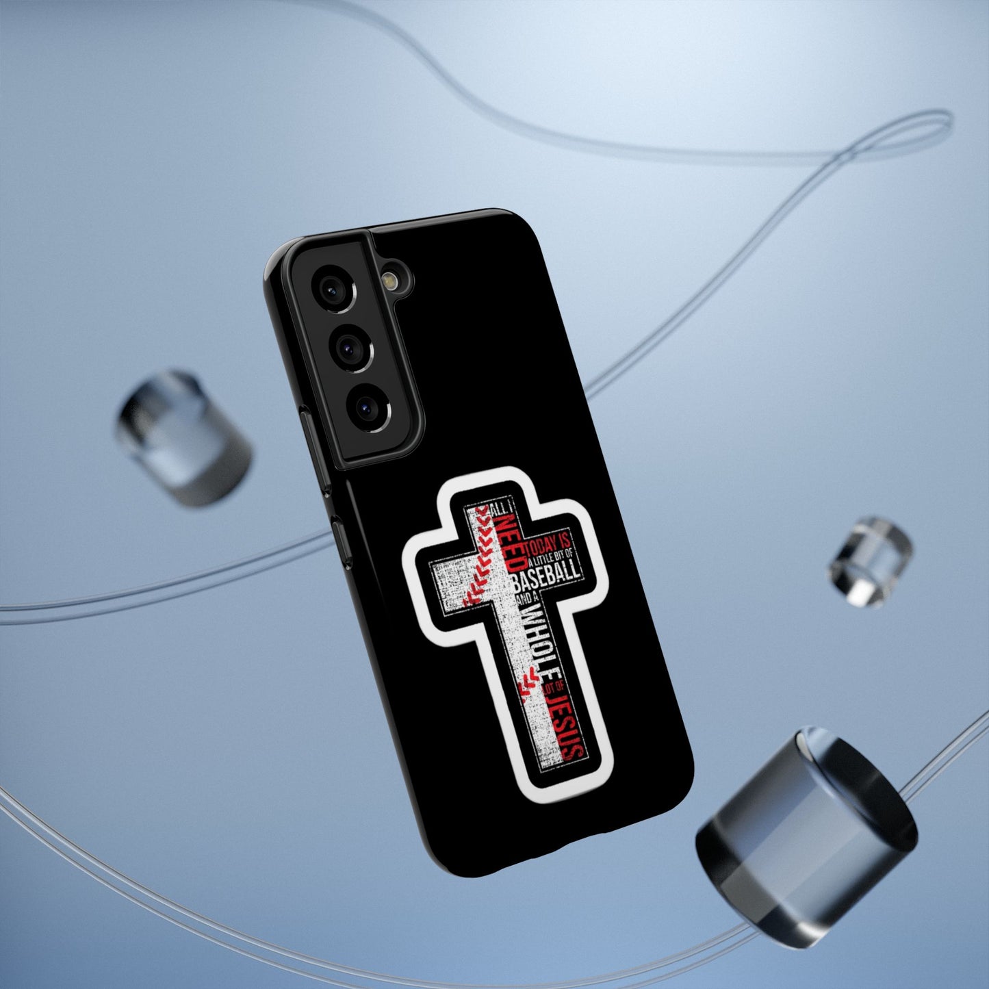 Baseball-themed Phone Case, Religious Cell Phone Cover, Impact-Resistant Case for Sports Lovers, Christian Gifts, Durable Mobile Accessory