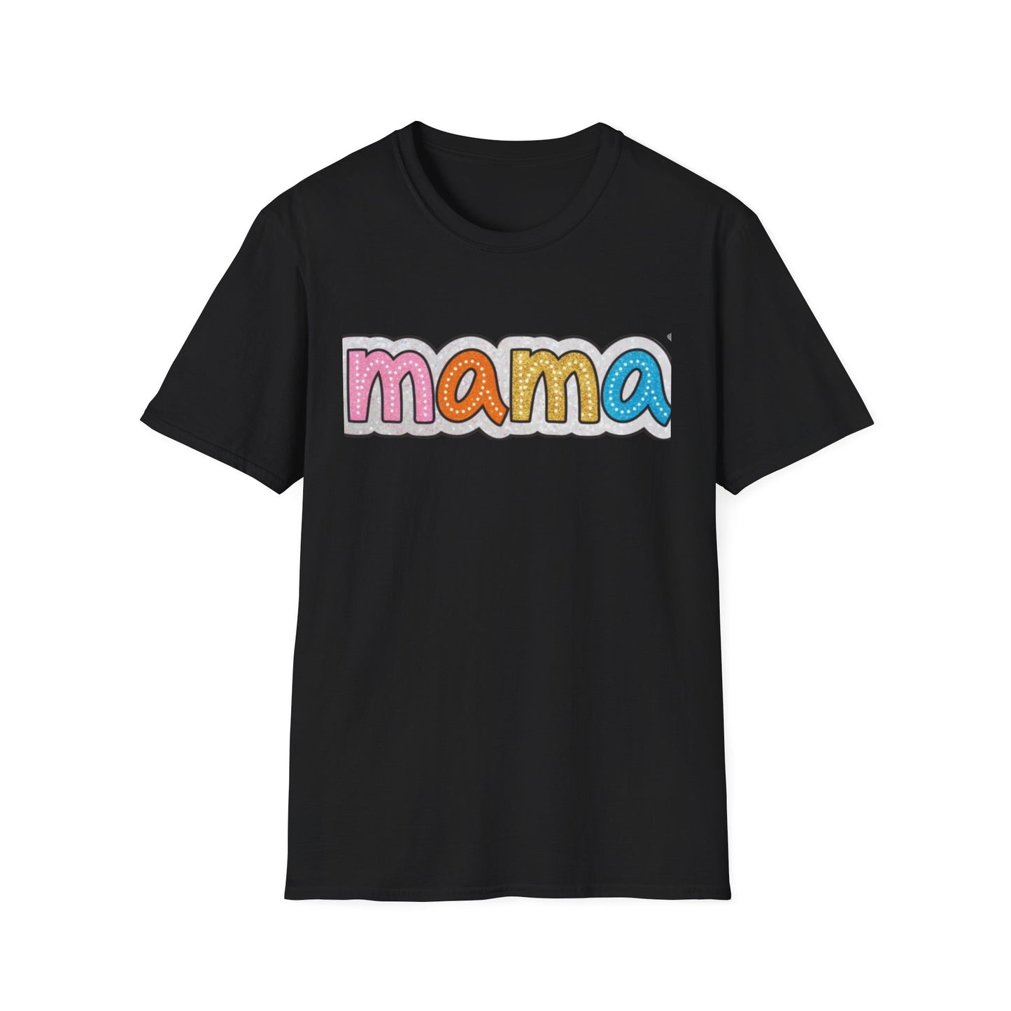 Colorful Mama T-Shirt, Unisex Softstyle Tee for Moms, Mother's Day Gift, Family Outing Shirt, Cozy Casual Wear