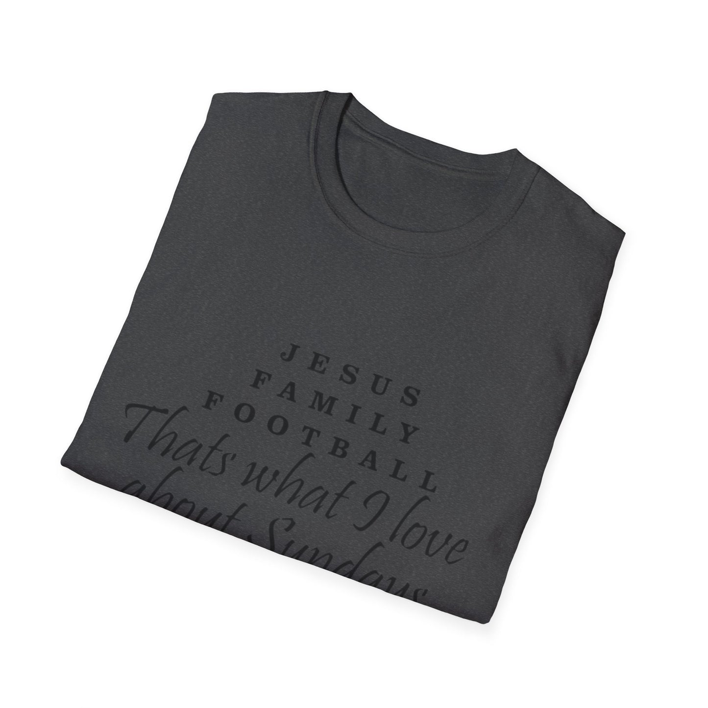 Faith & Family Unisex T-Shirt - Perfect for Game Day, Sundays, Church, Family Gatherings, Gift for Football Lovers