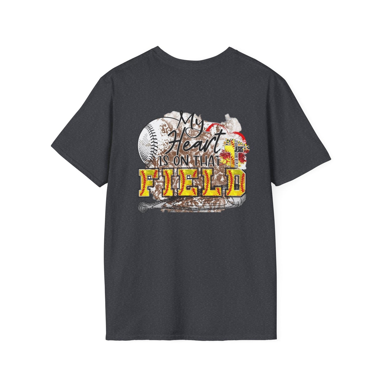 Baseball Heart T-Shirt | Unisex Softstyle Tee, Gift for Sports Lovers, Father's Day, Baseball Fans, Summer Style
