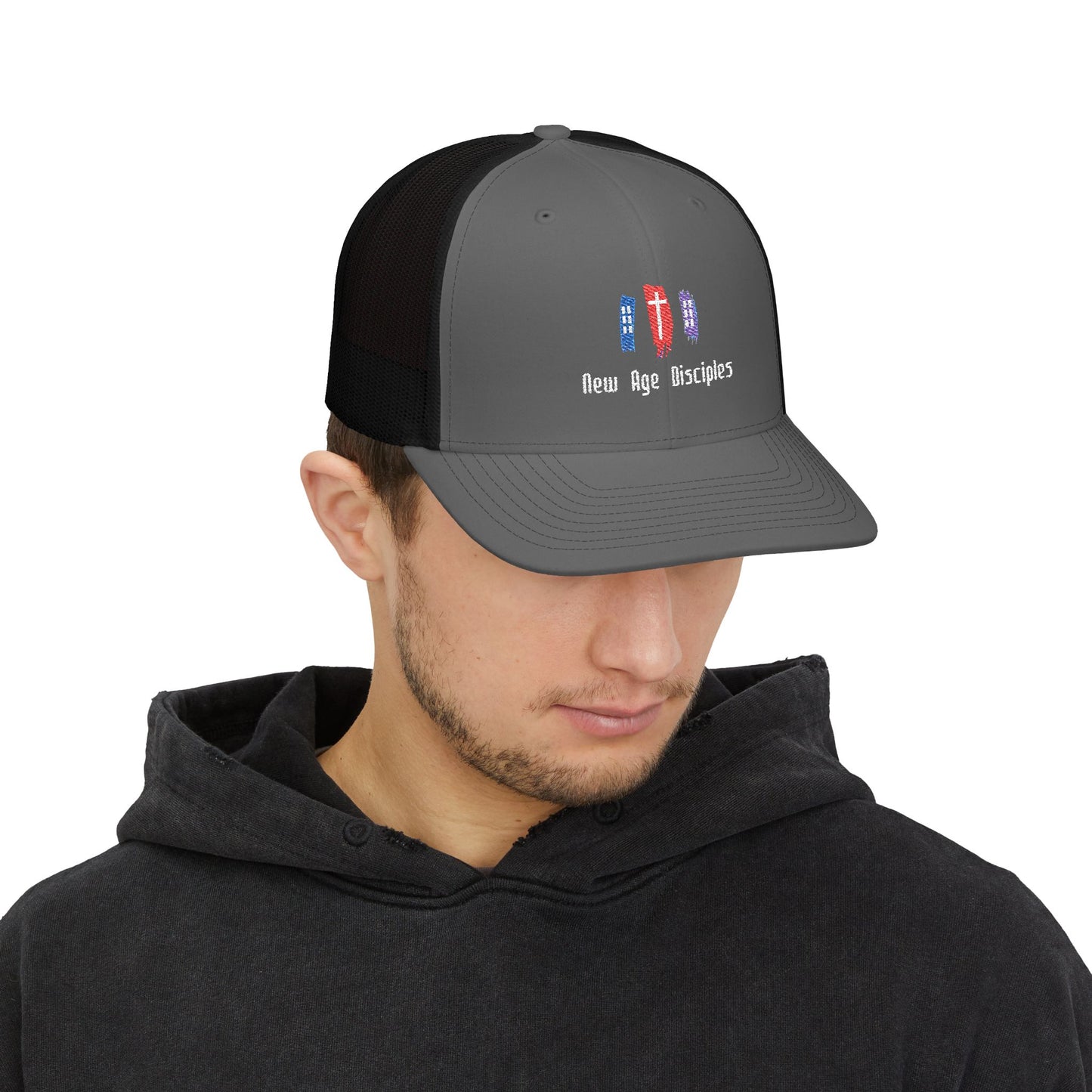 New Age Disciples Snapback Trucker Cap | Trendy Hat for Outdoor Adventures, Casual Wear, Festivals, Gifts