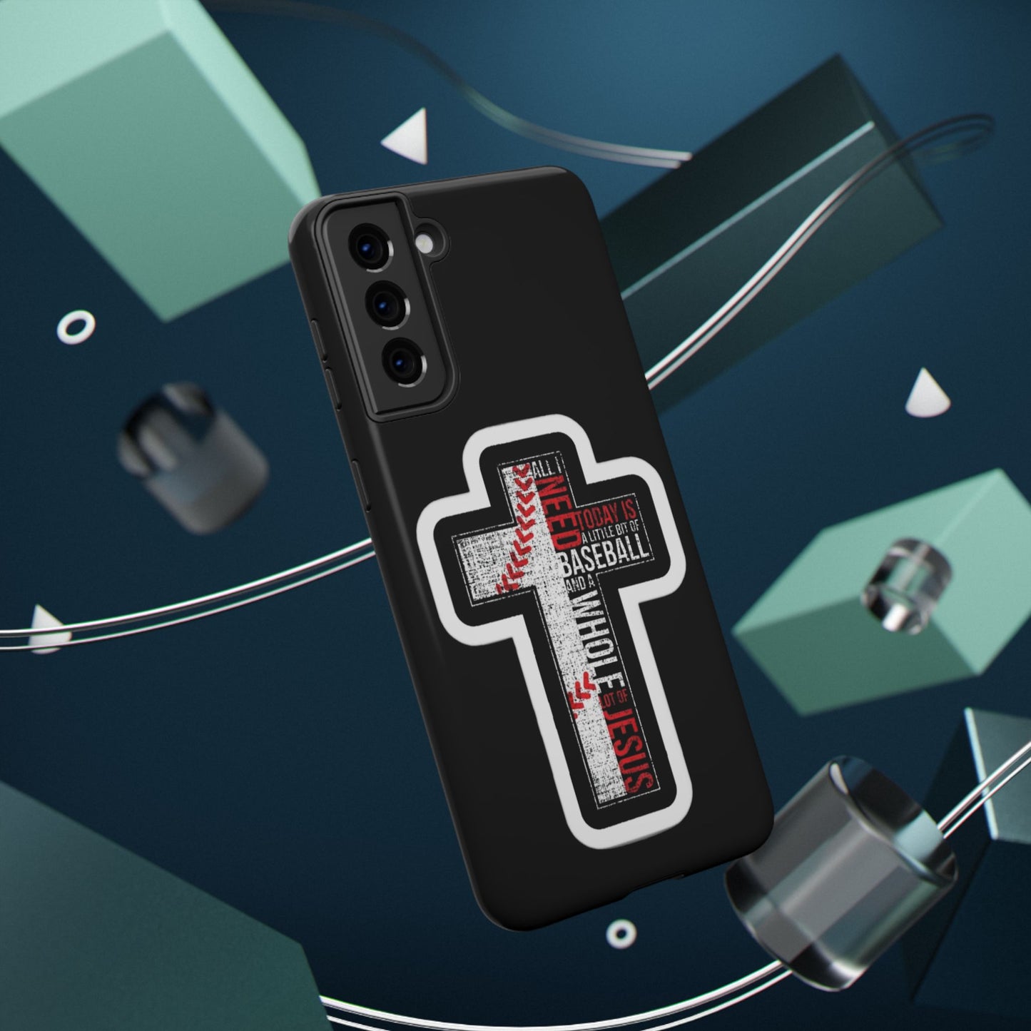 Baseball-themed Phone Case, Religious Cell Phone Cover, Impact-Resistant Case for Sports Lovers, Christian Gifts, Durable Mobile Accessory