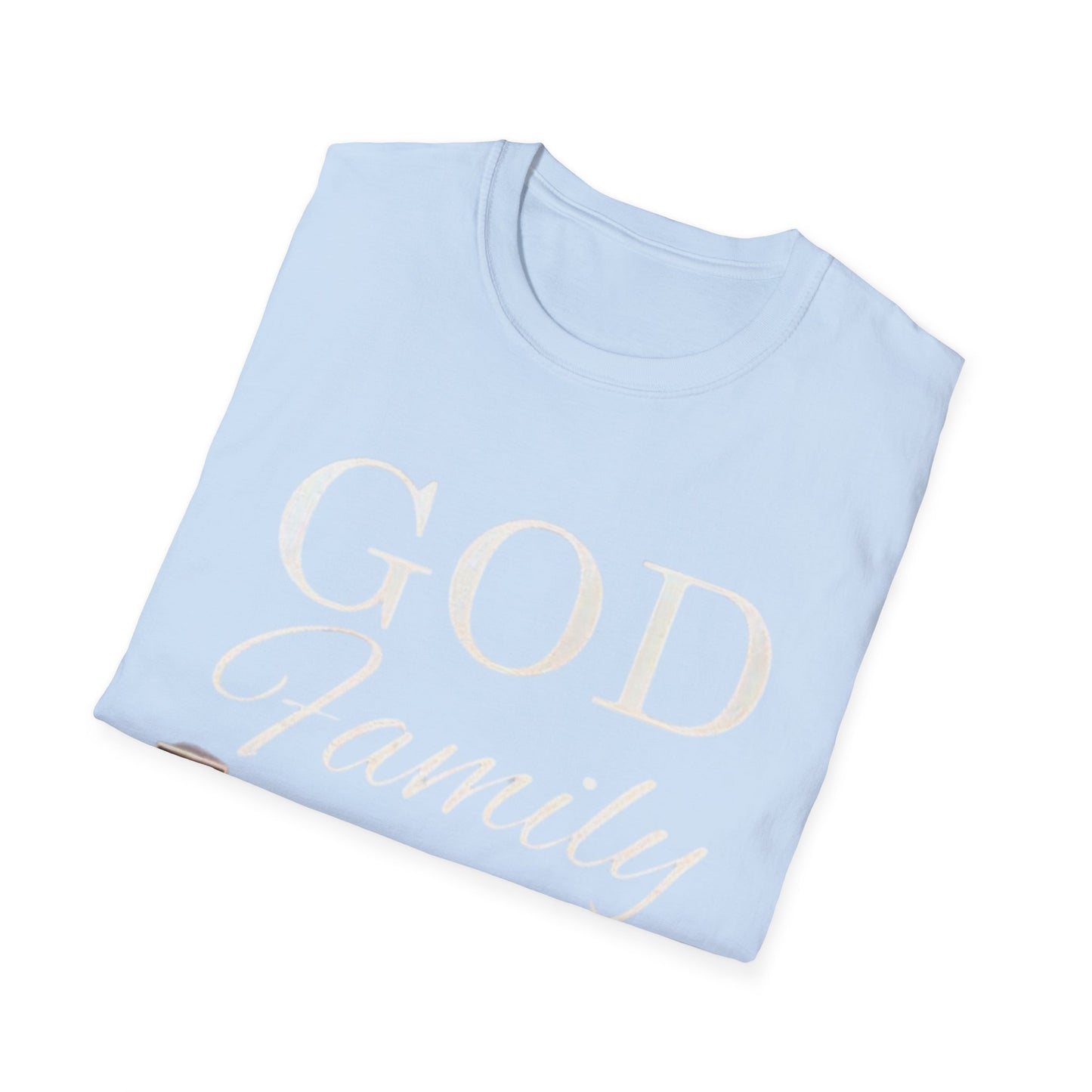 God Family Football Unisex Softstyle T-Shirt | Family Game Day Tee, Sporty Gift, Everyday Comfort, Fall Sportswear, Faith-Inspired Apparel