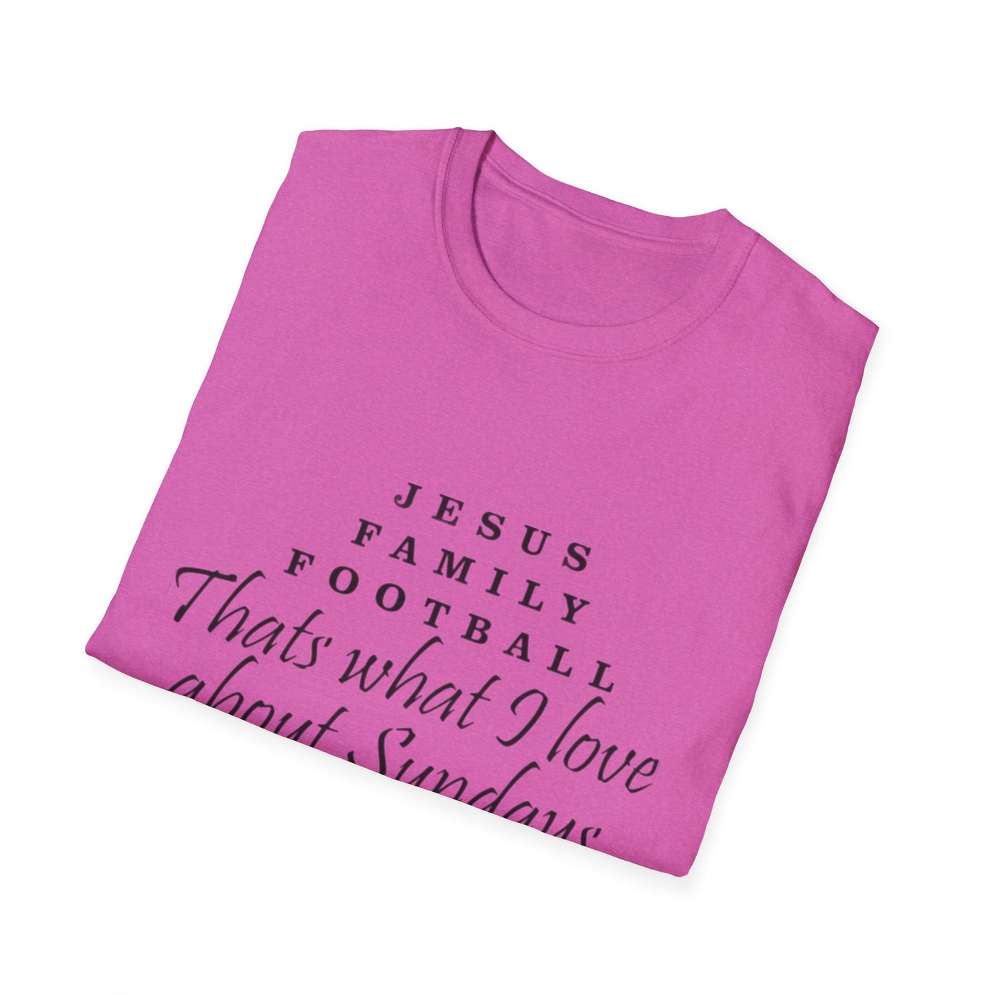 Faith & Family Unisex T-Shirt - Perfect for Game Day, Sundays, Church, Family Gatherings, Gift for Football Lovers