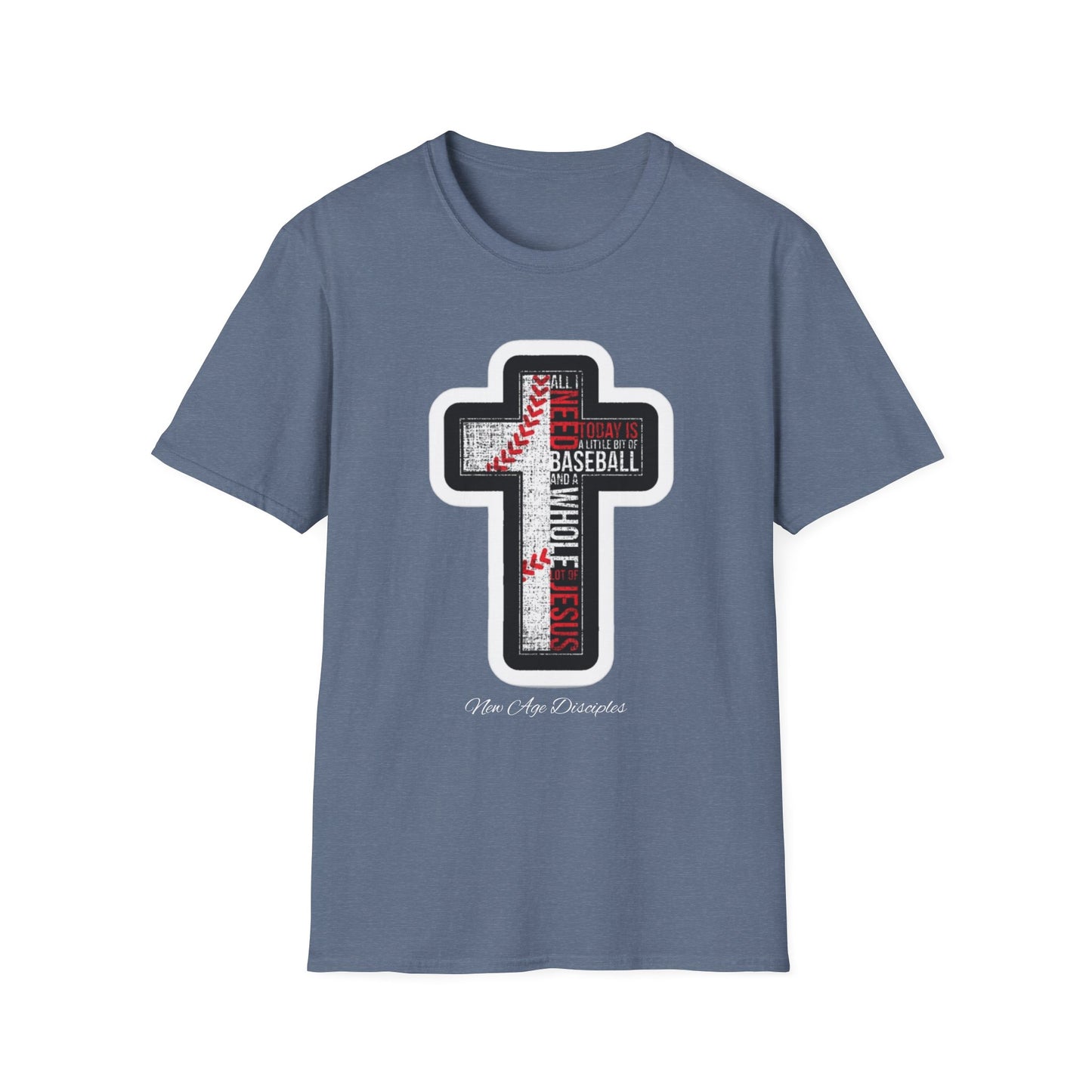 Baseball Cross T-Shirt - Faith & Sports, Unisex Tee, Gift for Baseball Lovers, Christian Apparel, Soft Cotton Tee