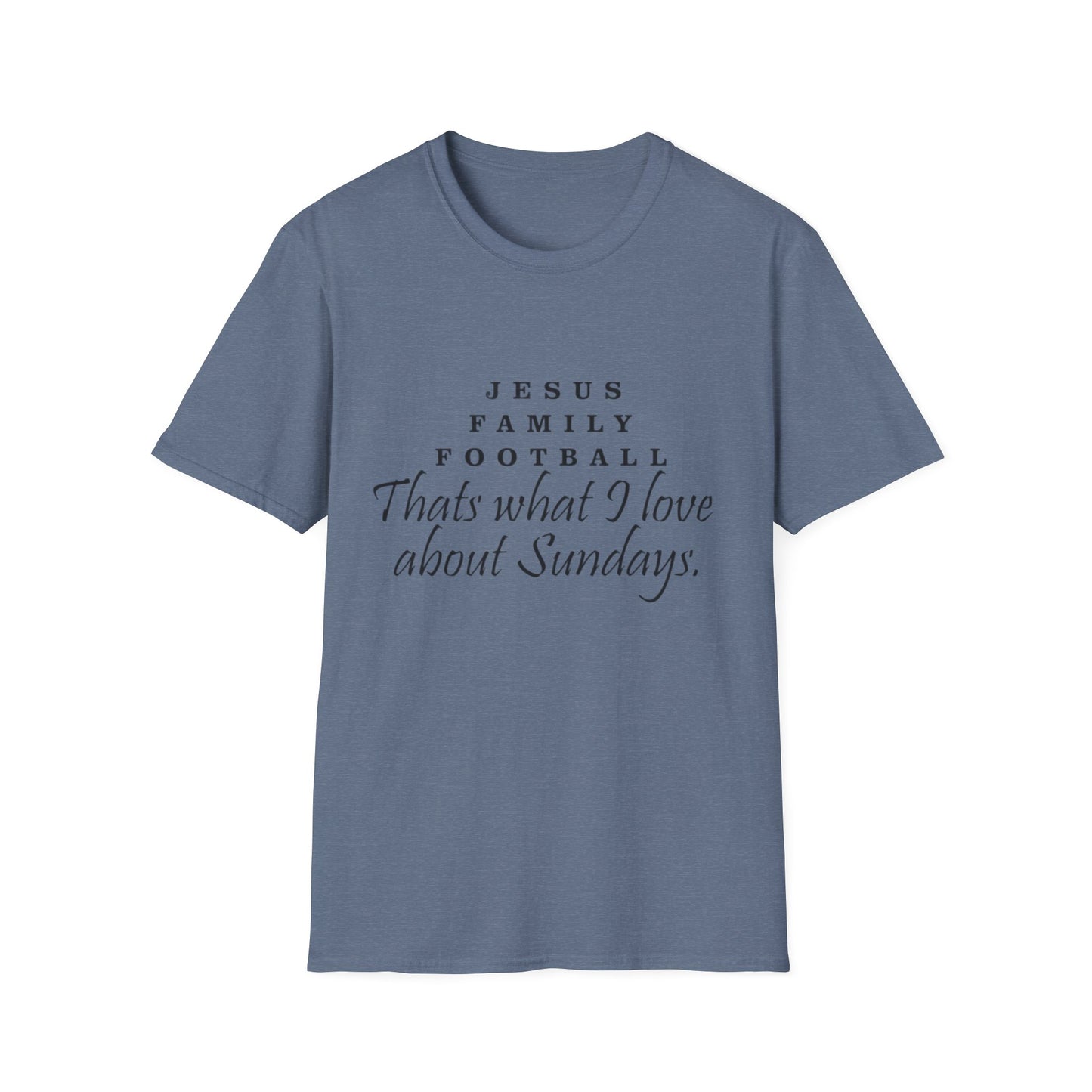 Faith & Family Unisex T-Shirt - Perfect for Game Day, Sundays, Church, Family Gatherings, Gift for Football Lovers