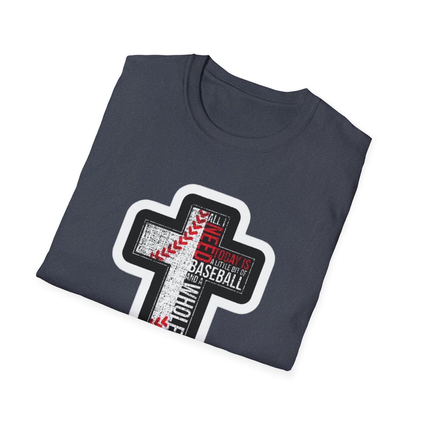 Baseball Cross T-Shirt - Faith & Sports, Unisex Tee, Gift for Baseball Lovers, Christian Apparel, Soft Cotton Tee