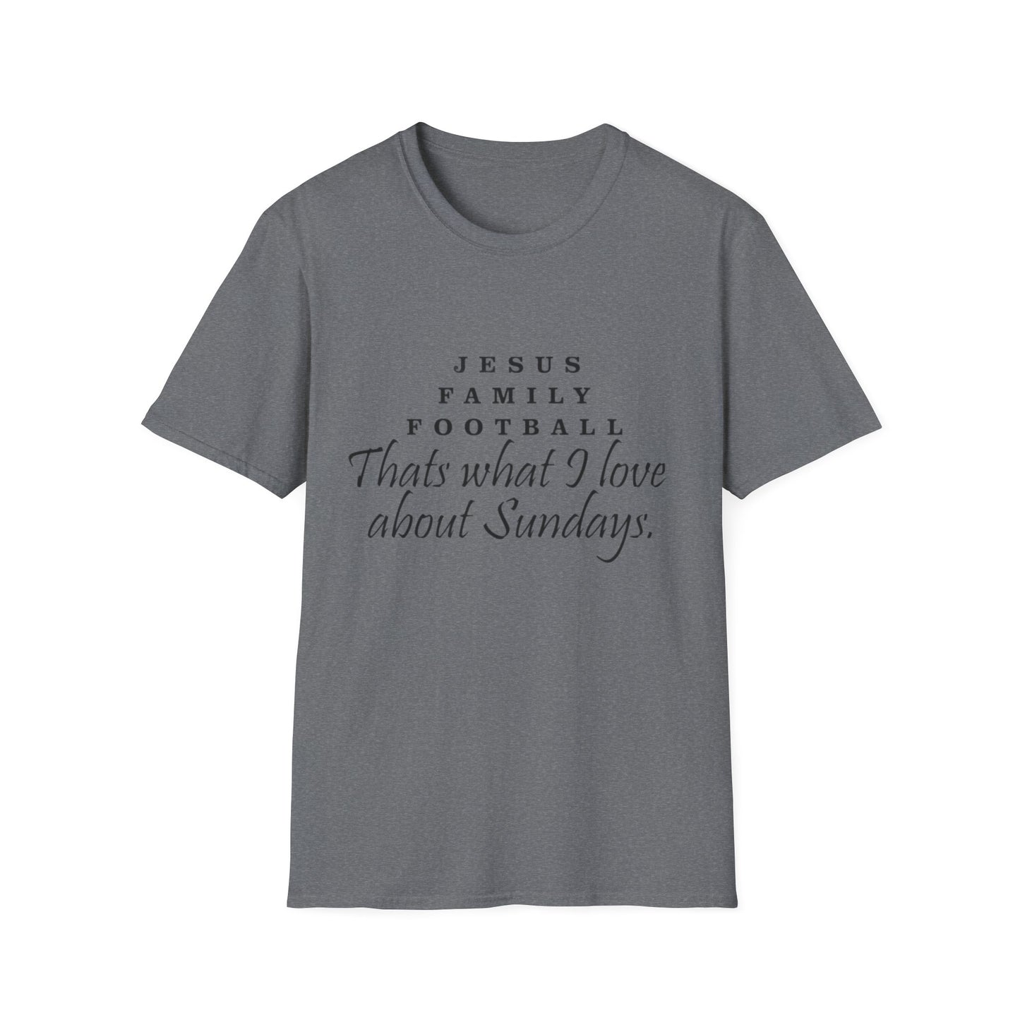 Faith & Family Unisex T-Shirt - Perfect for Game Day, Sundays, Church, Family Gatherings, Gift for Football Lovers