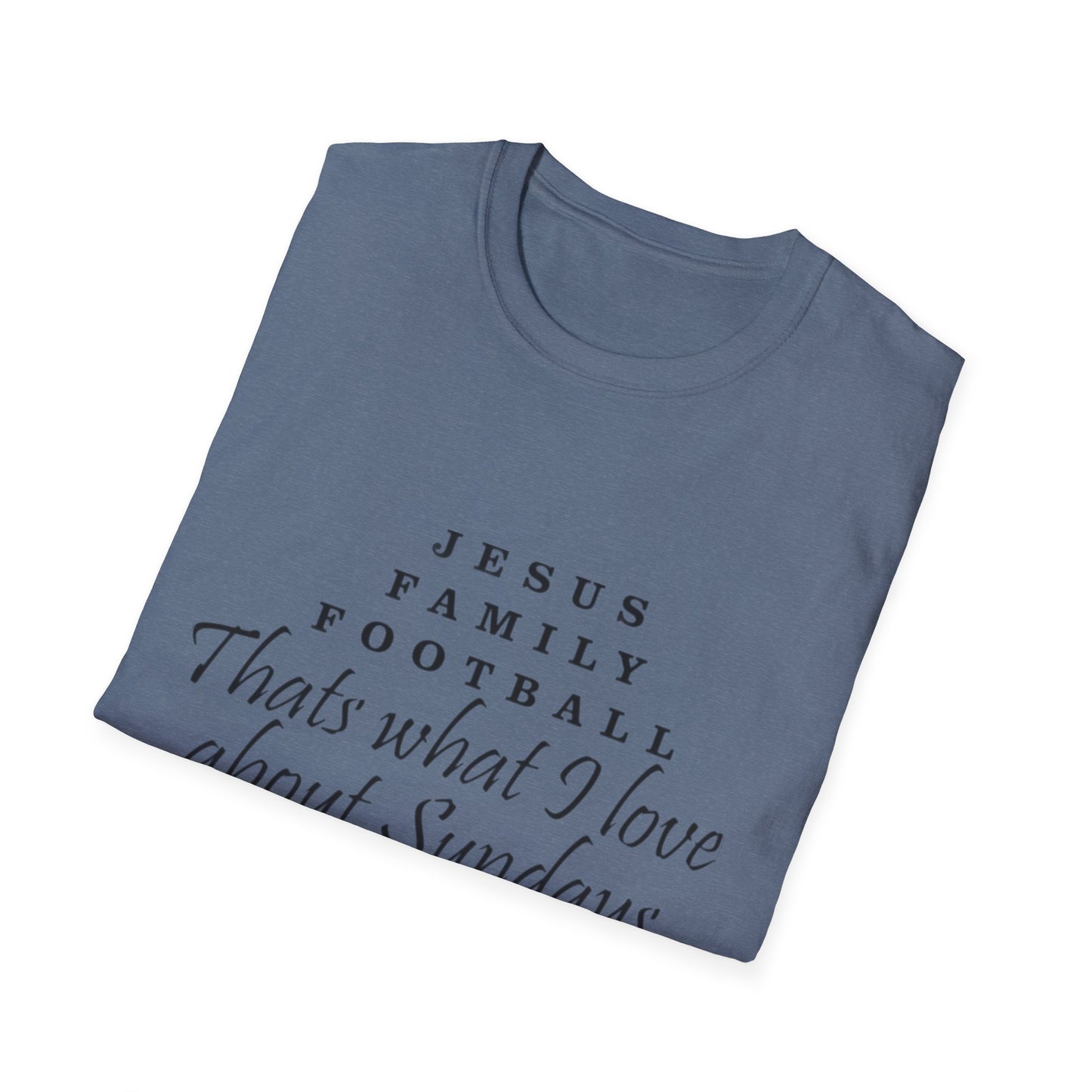 Faith & Family Unisex T-Shirt - Perfect for Game Day, Sundays, Church, Family Gatherings, Gift for Football Lovers