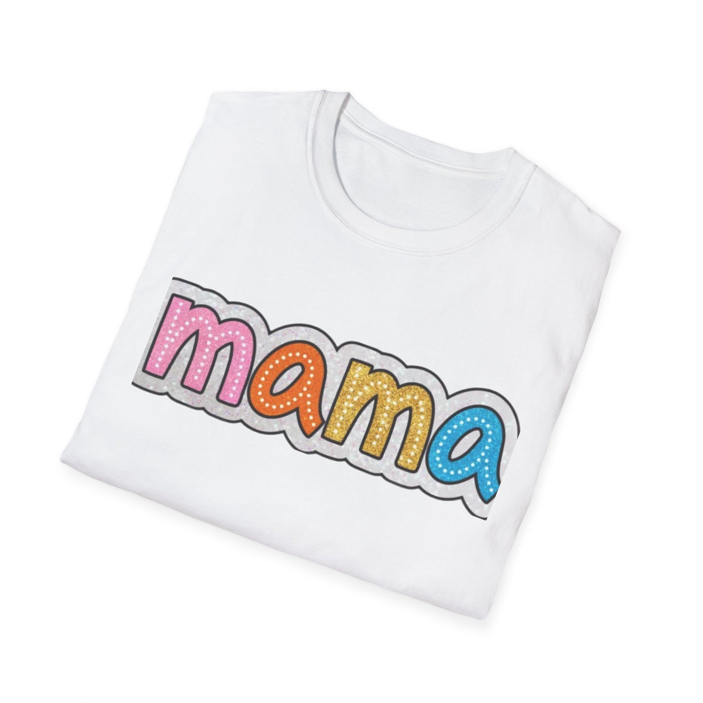 Colorful Mama T-Shirt, Unisex Softstyle Tee for Moms, Mother's Day Gift, Family Outing Shirt, Cozy Casual Wear