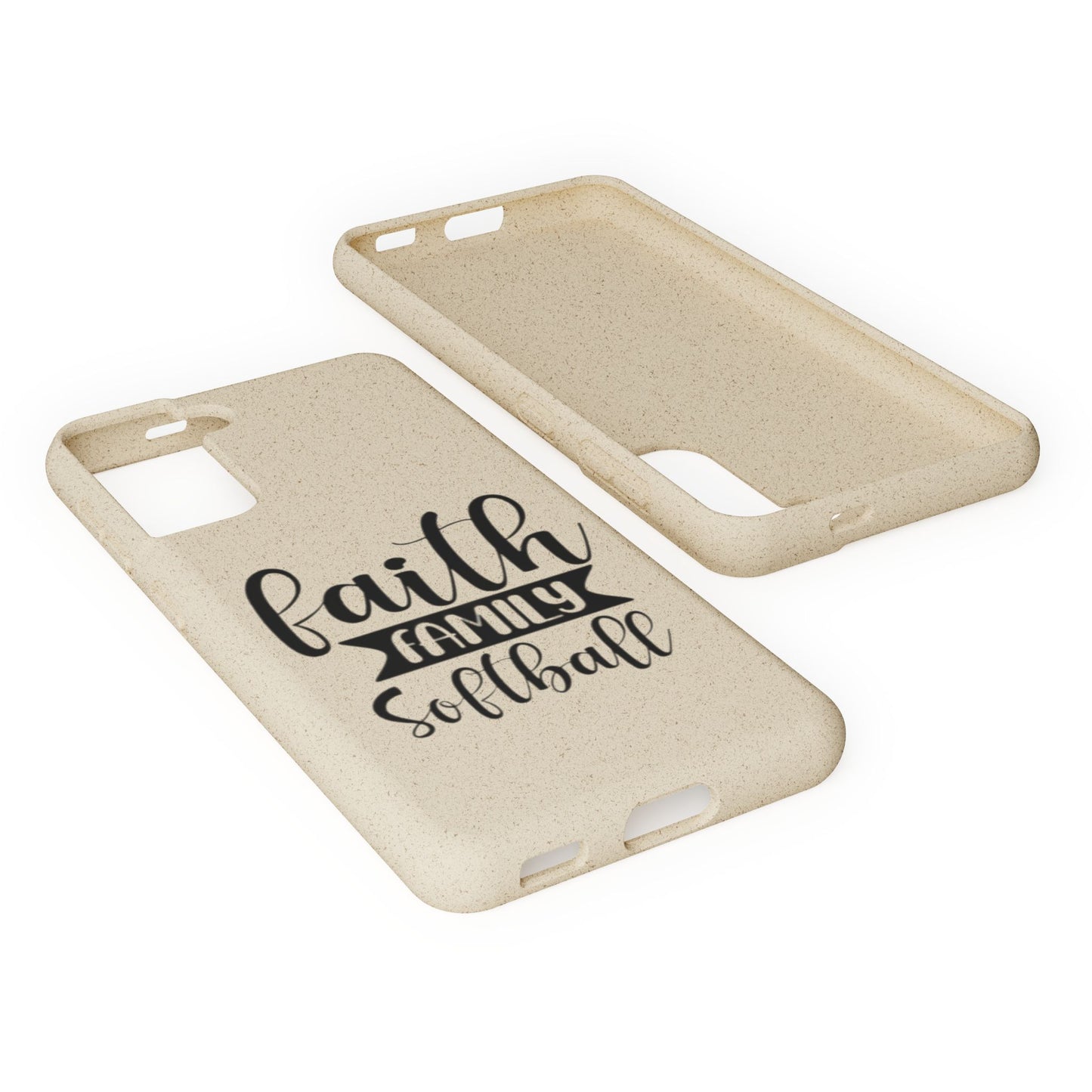 Biodegradable Softball Case - Faith Family Design, Eco-Friendly Phone Cover, Gift for Softball Lovers, Sustainable Accessory, Sports [...]