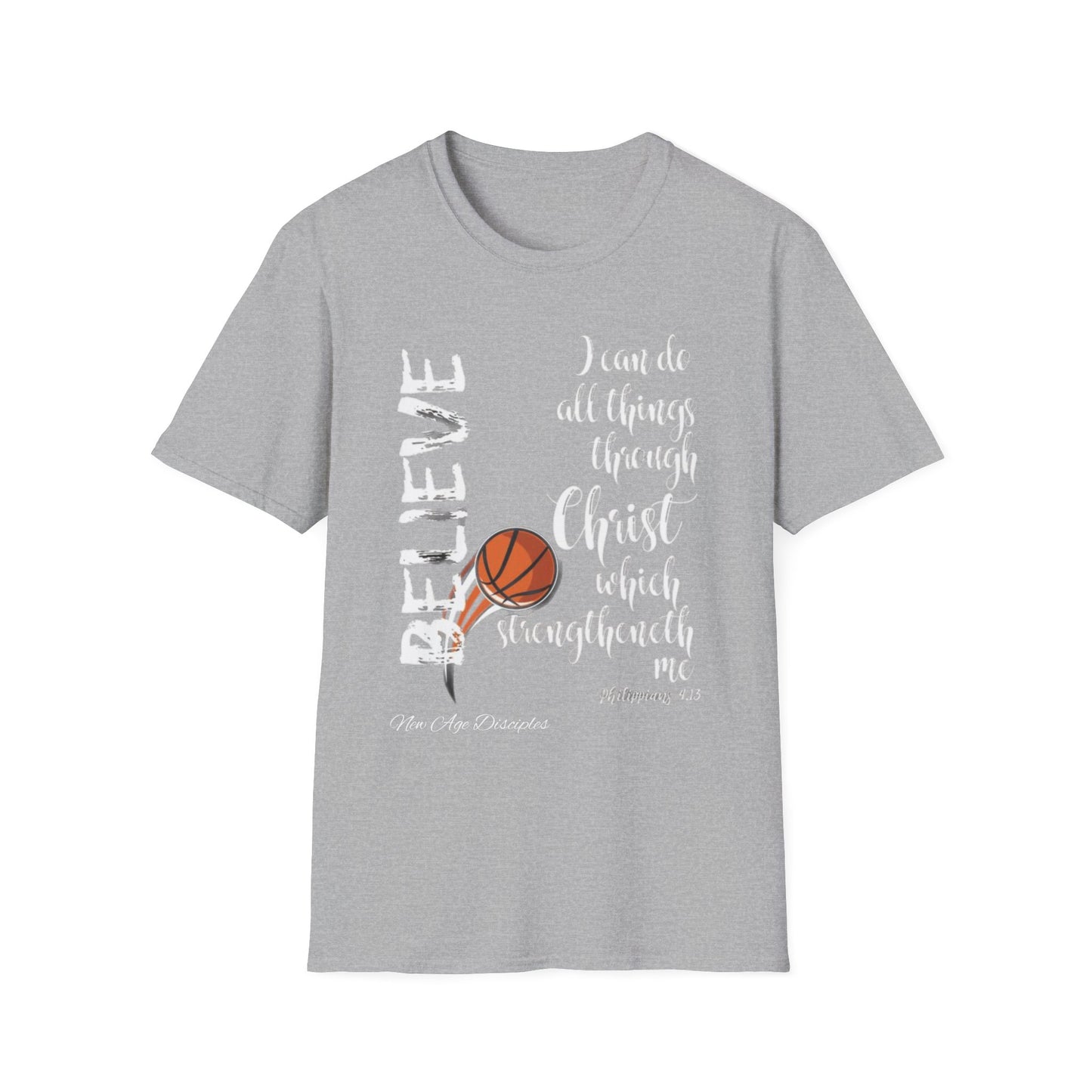 Inspirational Basketball T-Shirt, Motivational Tee, Faith-Based Apparel, Unisex T-Shirt, Gift for Athletes, Sportswear, Christian Quote