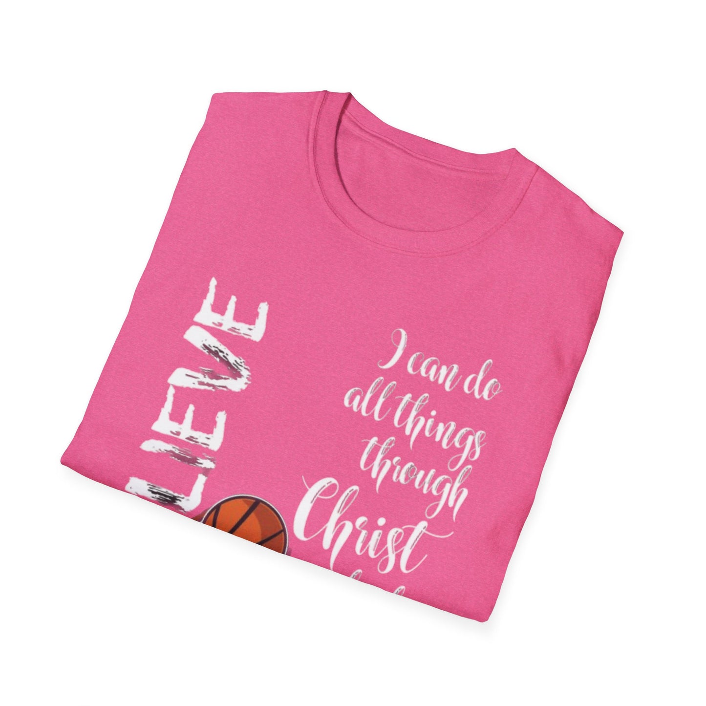 Inspirational Basketball T-Shirt, Motivational Tee, Faith-Based Apparel, Unisex T-Shirt, Gift for Athletes, Sportswear, Christian Quote