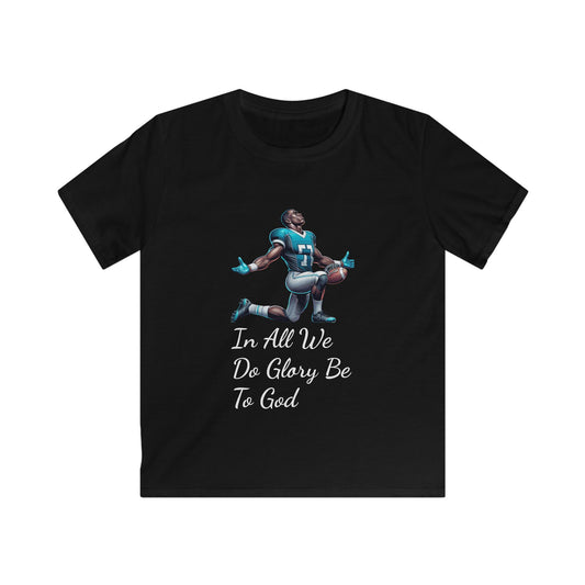 Inspirational Kids Softstyle Tee - Faith, Athletes Gift, Motivational Shirt, Youth Sports Apparel, Team Spirit Wear