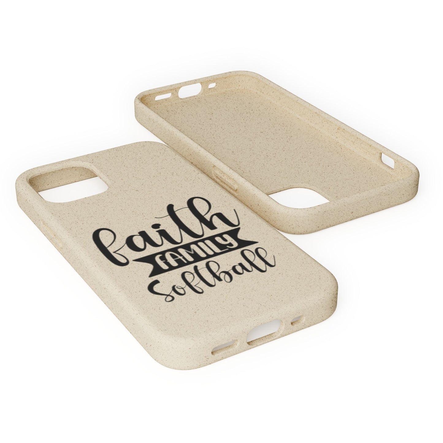 Biodegradable Softball Case - Faith Family Design, Eco-Friendly Phone Cover, Gift for Softball Lovers, Sustainable Accessory, Sports [...]
