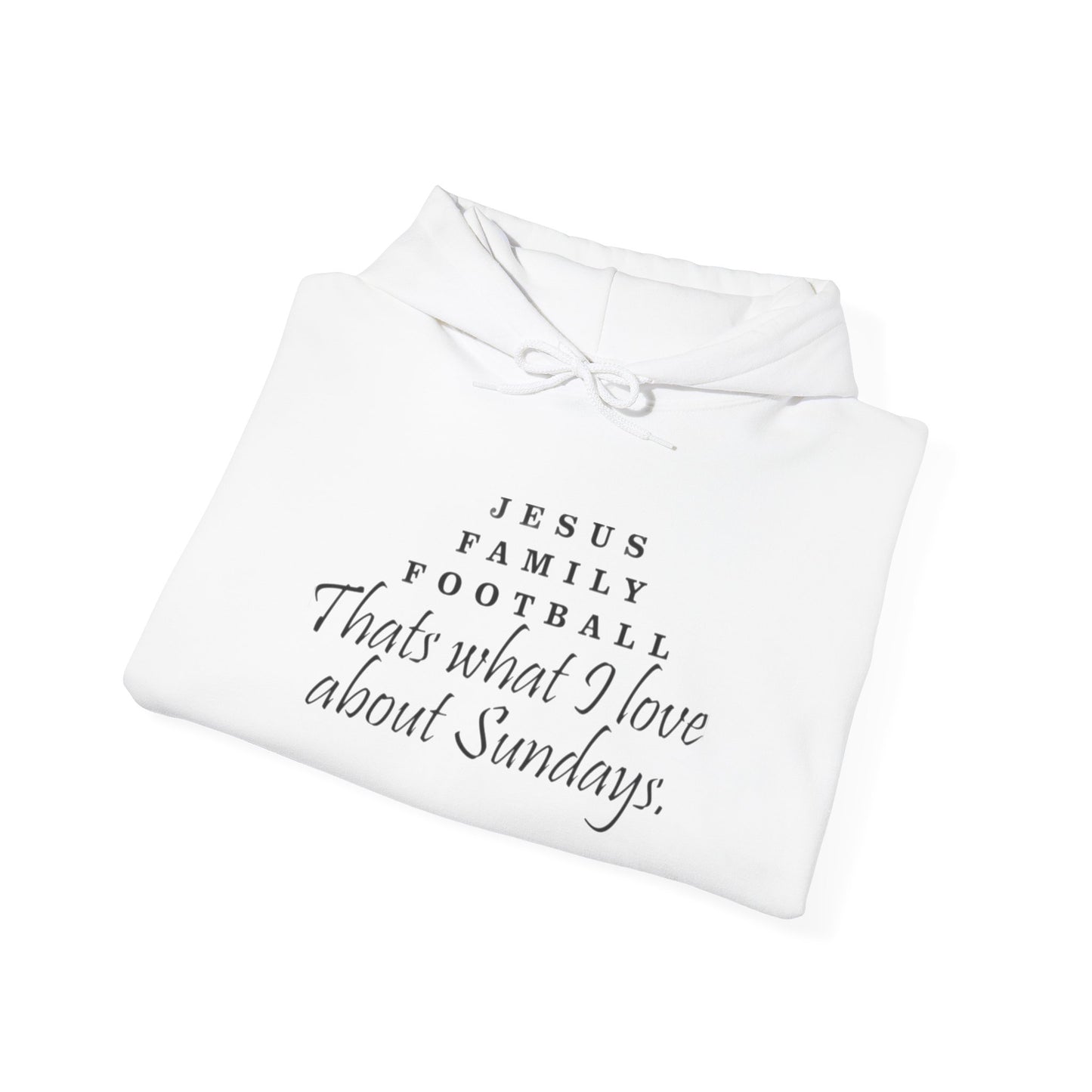 Jesus Family Football Sweatshirt, Unisex Hooded Sweatshirt, Sunday Vibes Hoodie, Family Gatherings Apparel, Faith and Fun Clothing