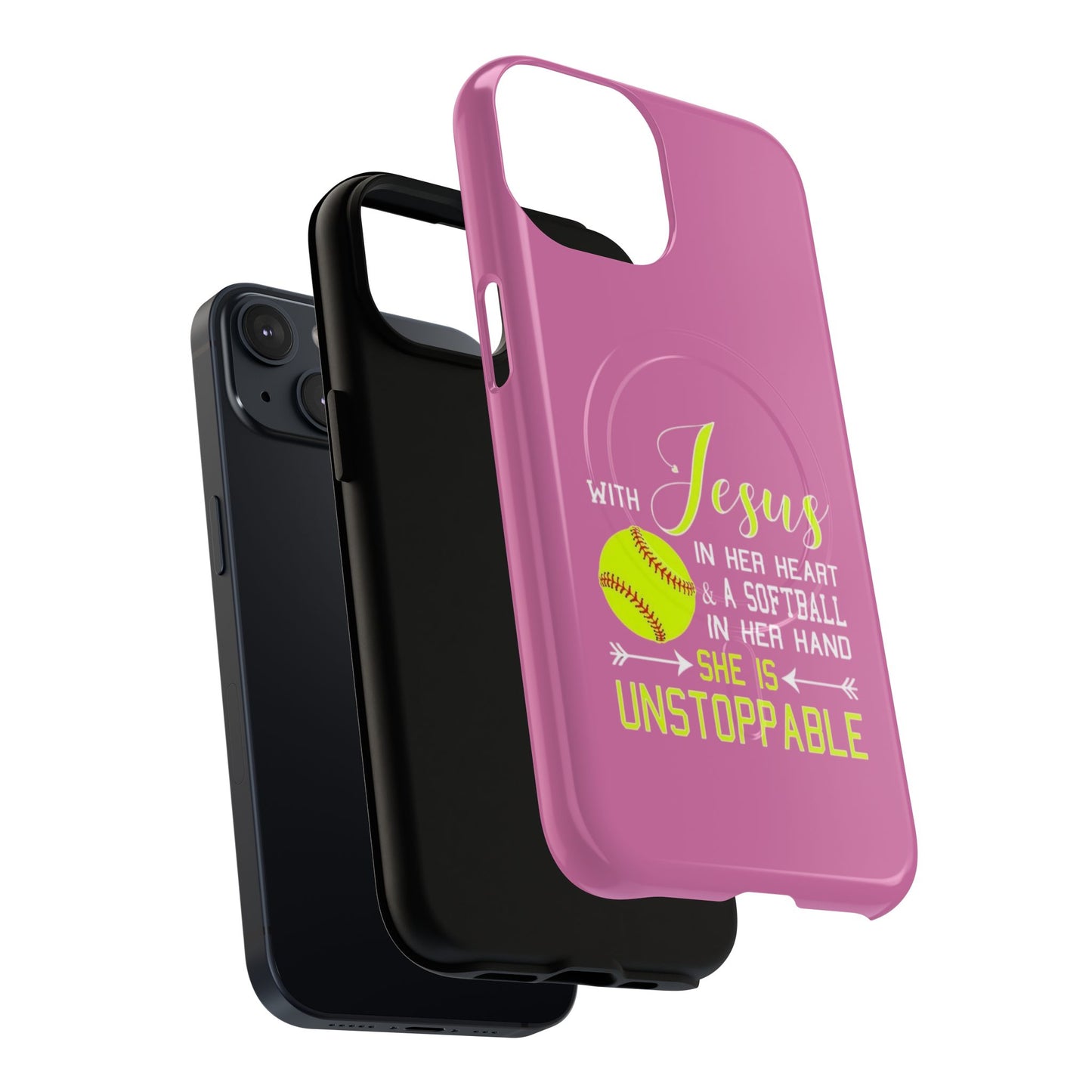 Stylish Magnetic Phone Case, Softball Lover Gift, Unstoppable Case with Jesus Design, Sports Accessory, Christian Sports Enthusiast [...]