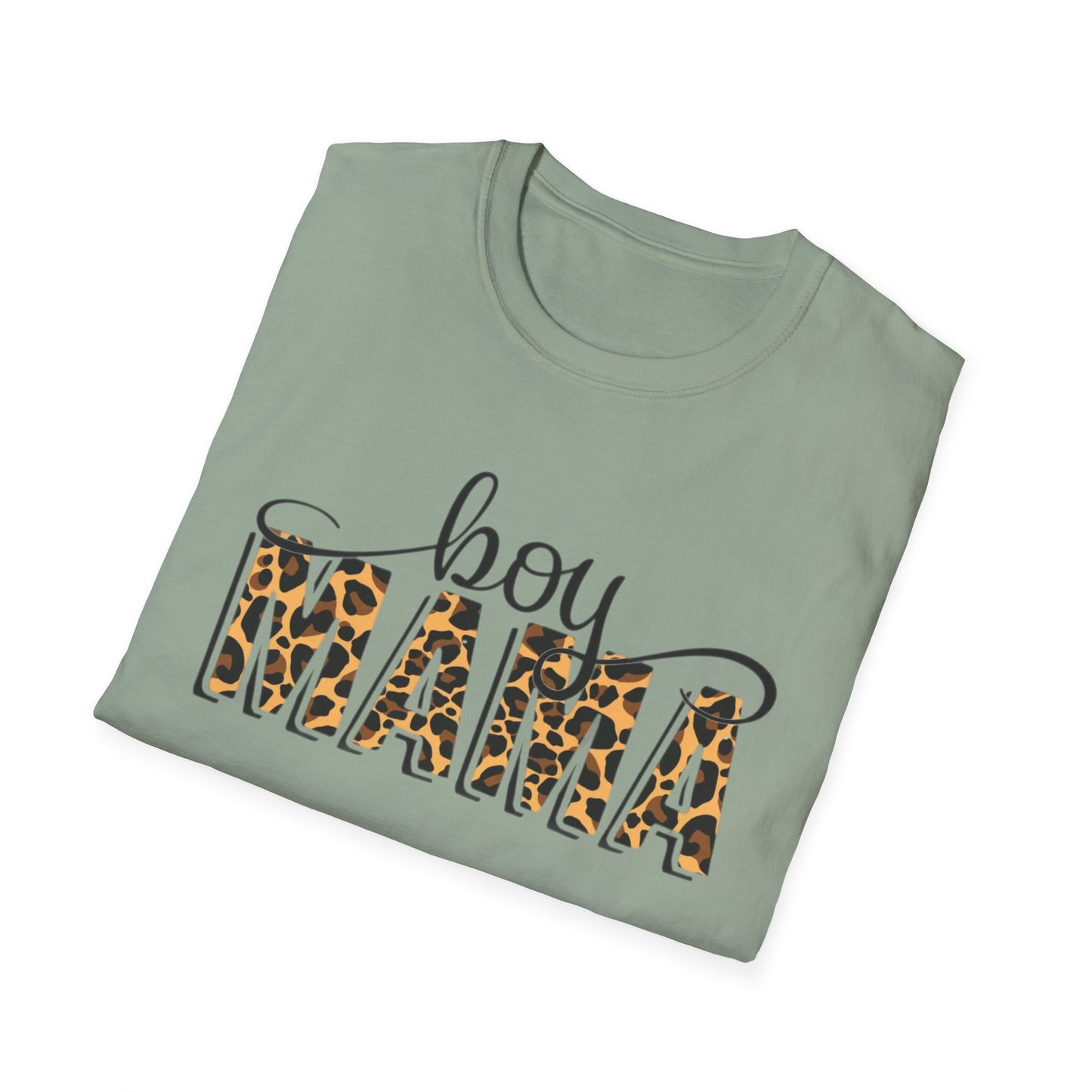 Boy Mama T-Shirt, Unisex Softstyle Tee for Mothers, Casual Wear, Gift for Mom, Cute Family Apparel