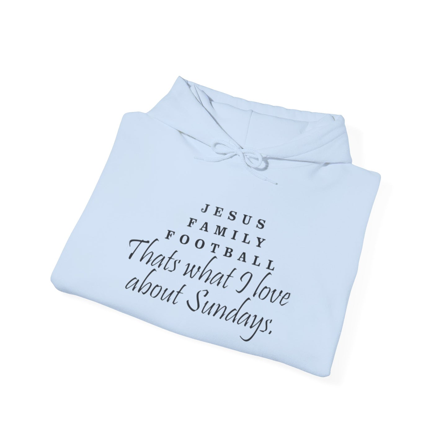 Jesus Family Football Sweatshirt, Unisex Hooded Sweatshirt, Sunday Vibes Hoodie, Family Gatherings Apparel, Faith and Fun Clothing