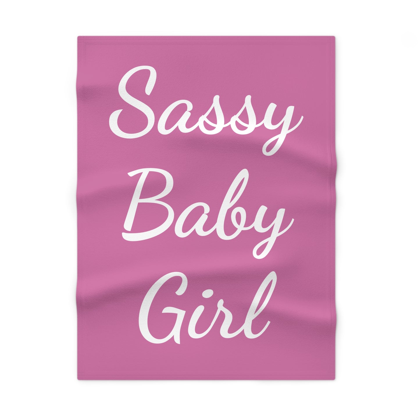 Sassy Baby Fleece Blanket, Soft Baby Blanket for Girls, Nursery Decor, Baby Shower Gift, Cozy Infant Wrap