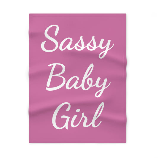 Sassy Baby Fleece Blanket, Soft Baby Blanket for Girls, Nursery Decor, Baby Shower Gift, Cozy Infant Wrap