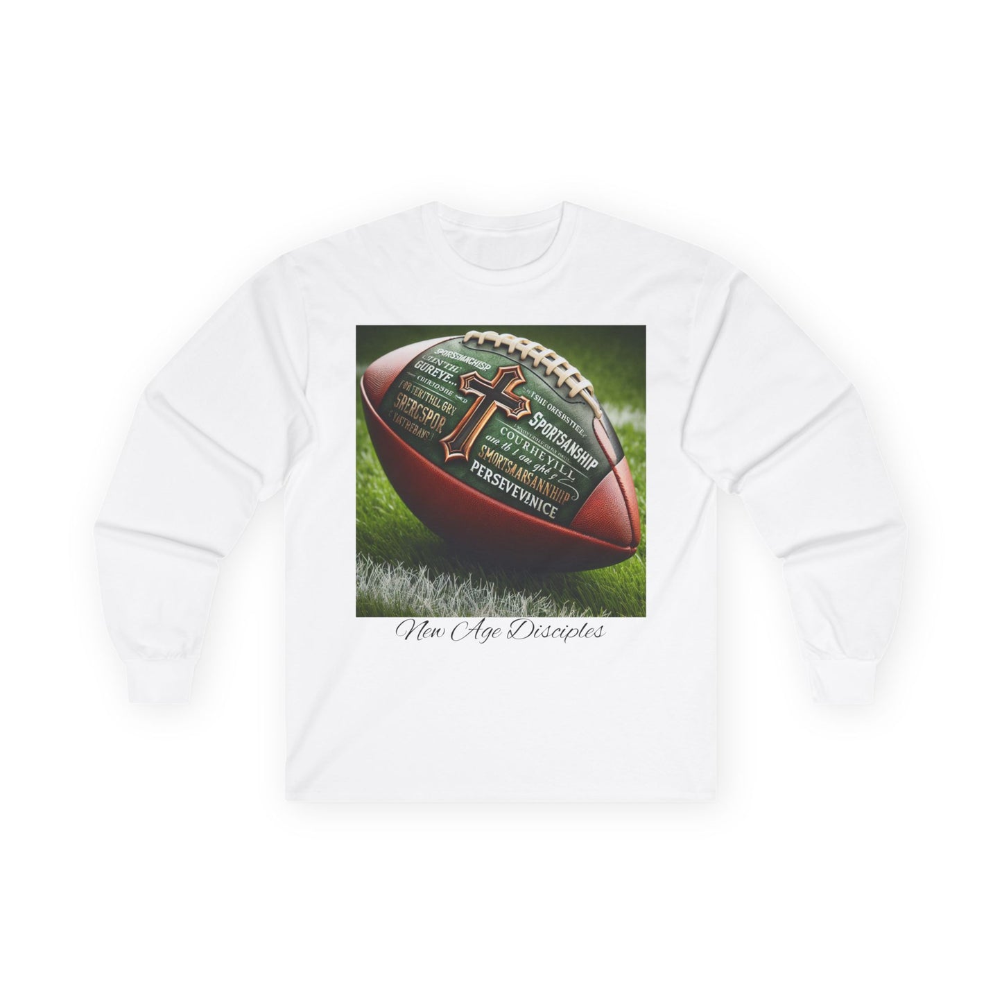 Faith & Football Long Sleeve Tee | Unisex Shirt for Sports Fans, Men's & Women's Apparel, Perfect Gift for Sports Lovers, Christian Athletes