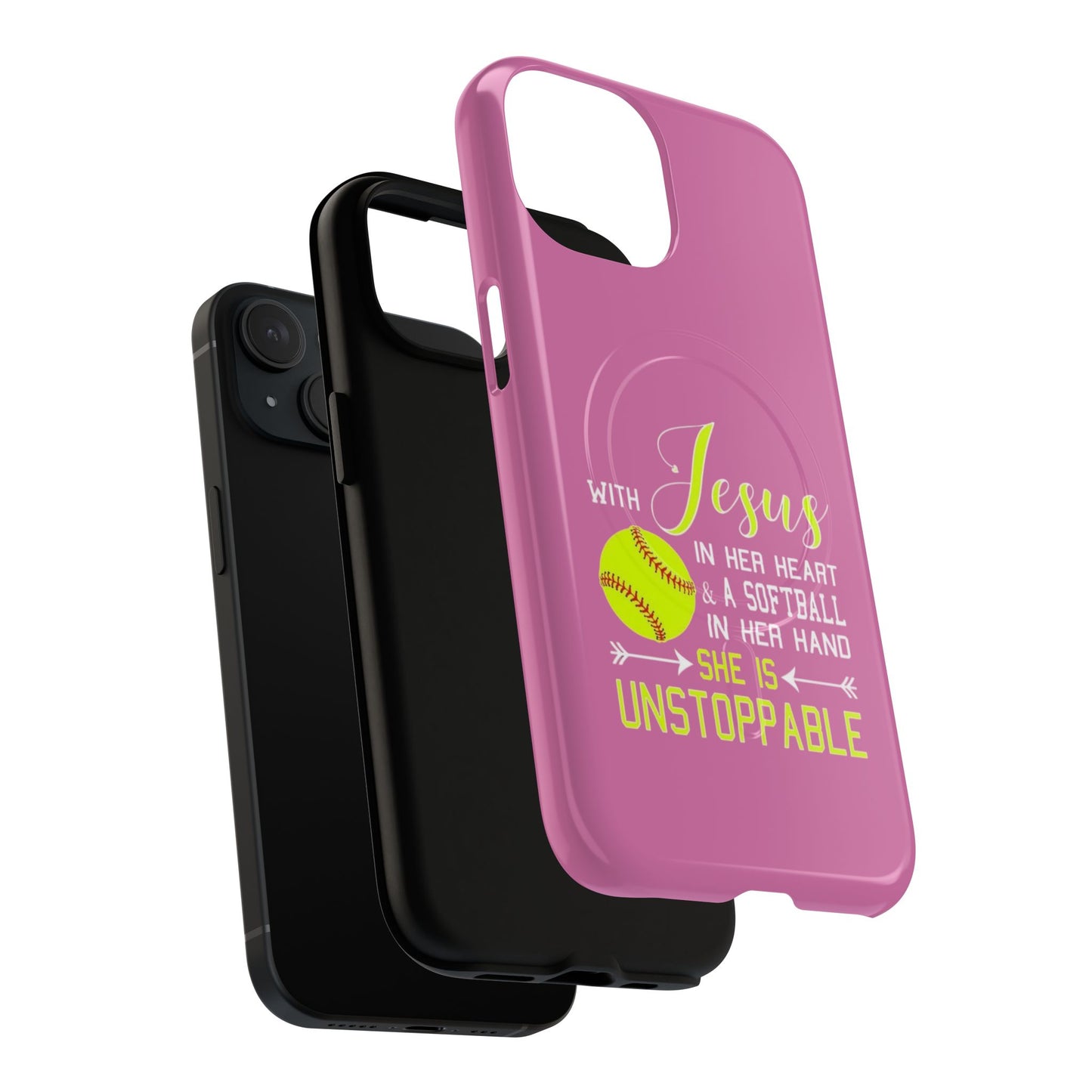 Stylish Magnetic Phone Case, Softball Lover Gift, Unstoppable Case with Jesus Design, Sports Accessory, Christian Sports Enthusiast [...]