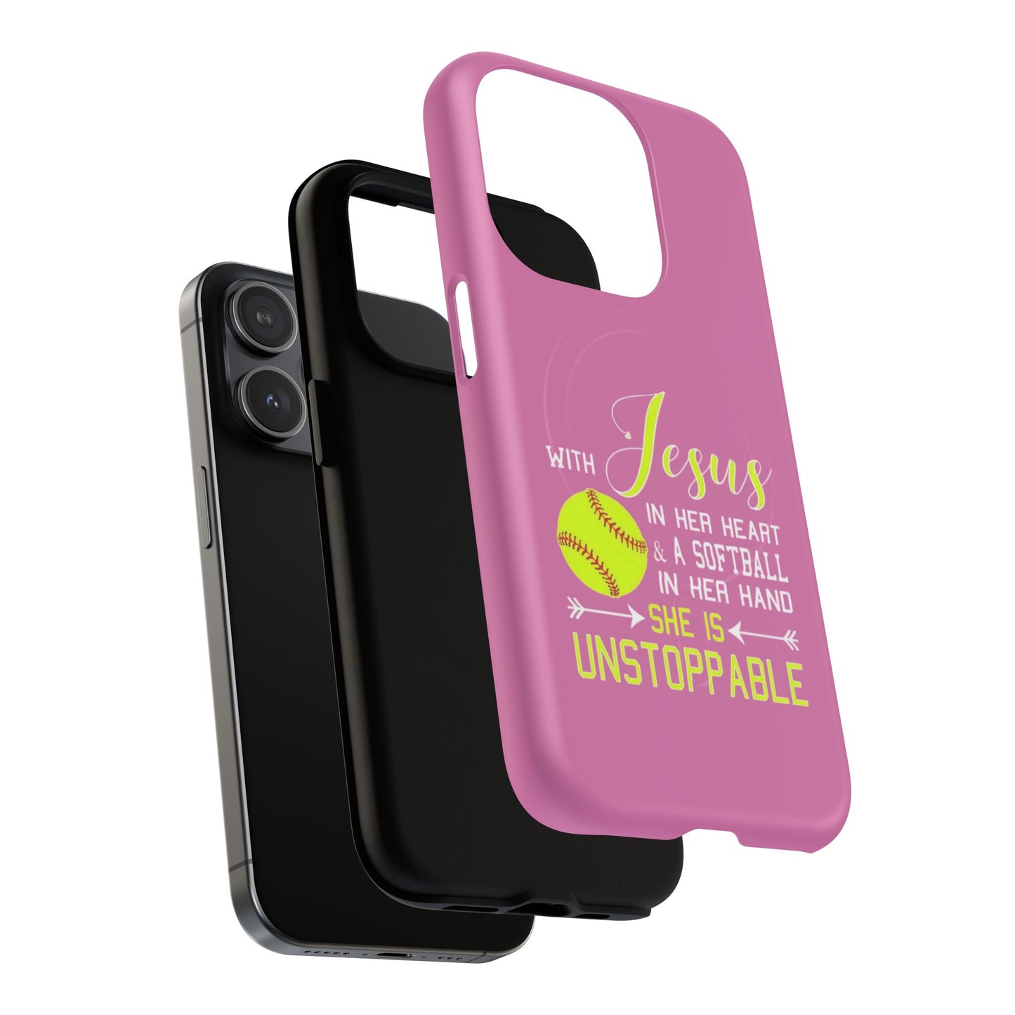 Stylish Magnetic Phone Case, Softball Lover Gift, Unstoppable Case with Jesus Design, Sports Accessory, Christian Sports Enthusiast [...]