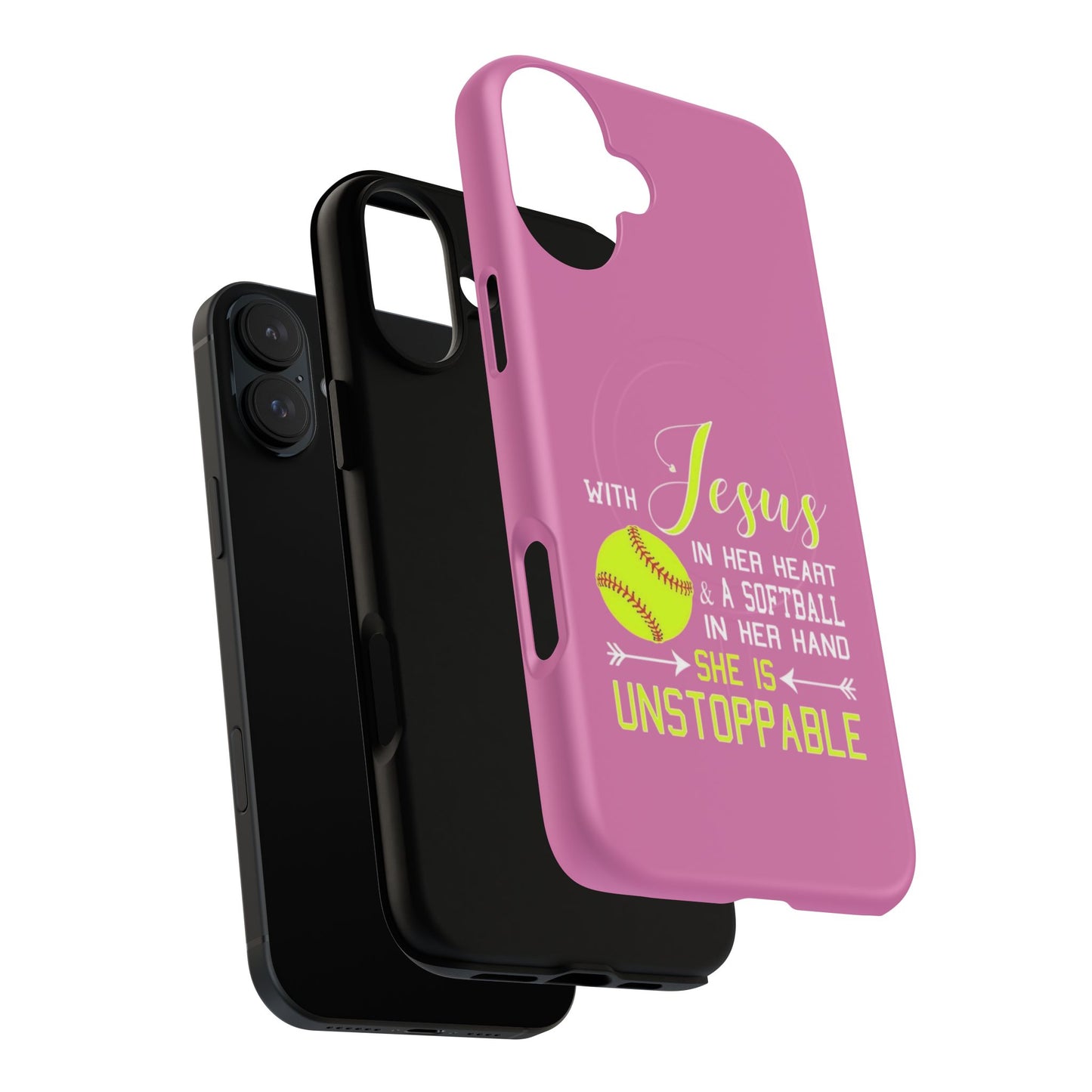 Stylish Magnetic Phone Case, Softball Lover Gift, Unstoppable Case with Jesus Design, Sports Accessory, Christian Sports Enthusiast [...]