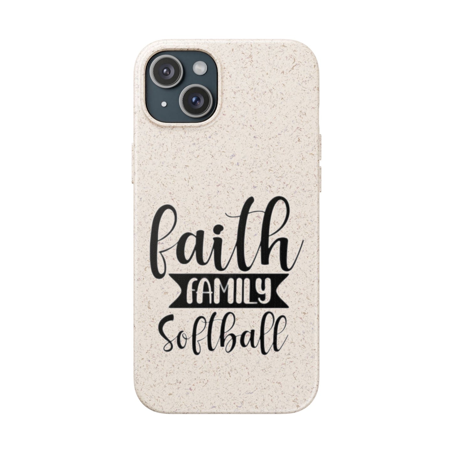 Biodegradable Softball Case - Faith Family Design, Eco-Friendly Phone Cover, Gift for Softball Lovers, Sustainable Accessory, Sports [...]