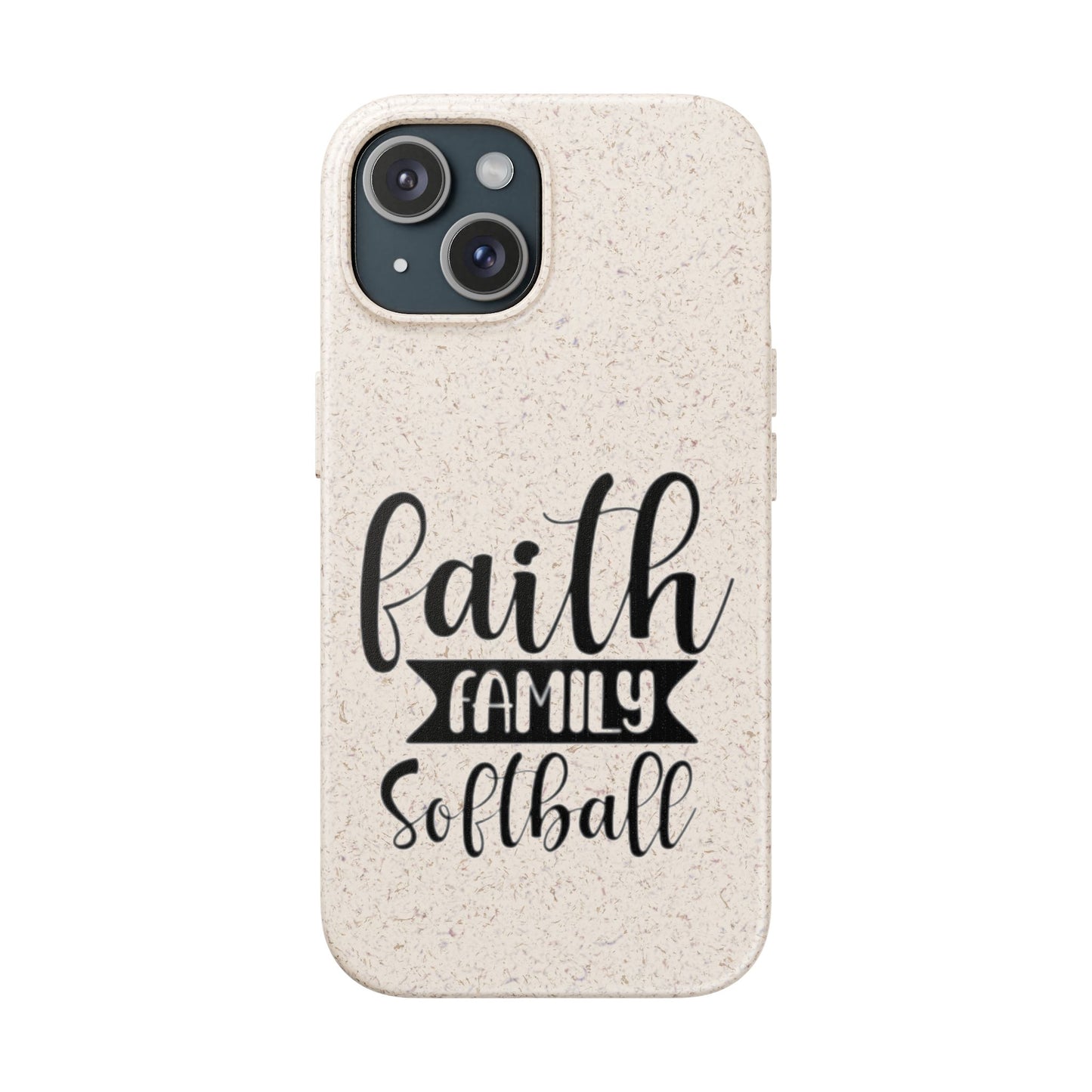 Biodegradable Softball Case - Faith Family Design, Eco-Friendly Phone Cover, Gift for Softball Lovers, Sustainable Accessory, Sports [...]