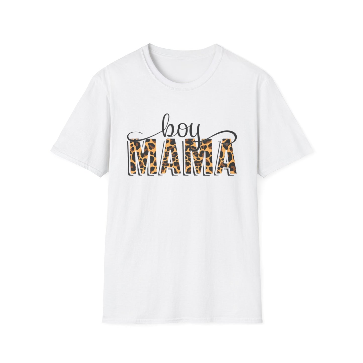 Boy Mama T-Shirt, Unisex Softstyle Tee for Mothers, Casual Wear, Gift for Mom, Cute Family Apparel