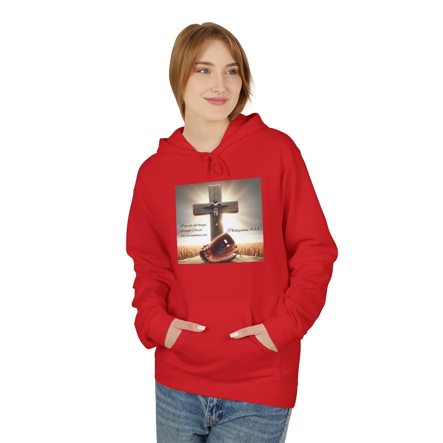Faith-Inspired Fleece Hoodie, Comfort Apparel, Religious Gift, Christian Style, Winter Warmth, Inspirational Clothing