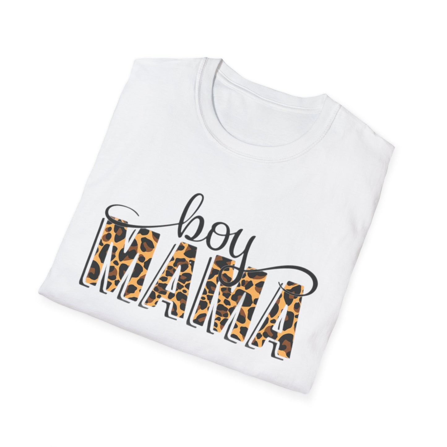 Boy Mama T-Shirt, Unisex Softstyle Tee for Mothers, Casual Wear, Gift for Mom, Cute Family Apparel
